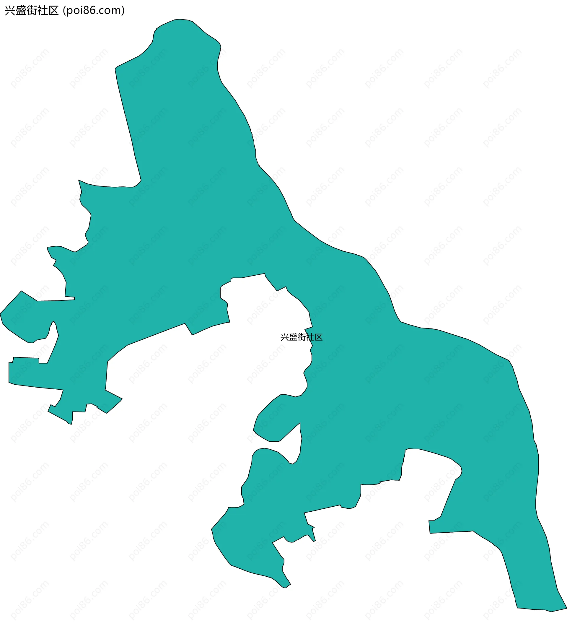 兴盛街社区边界地图