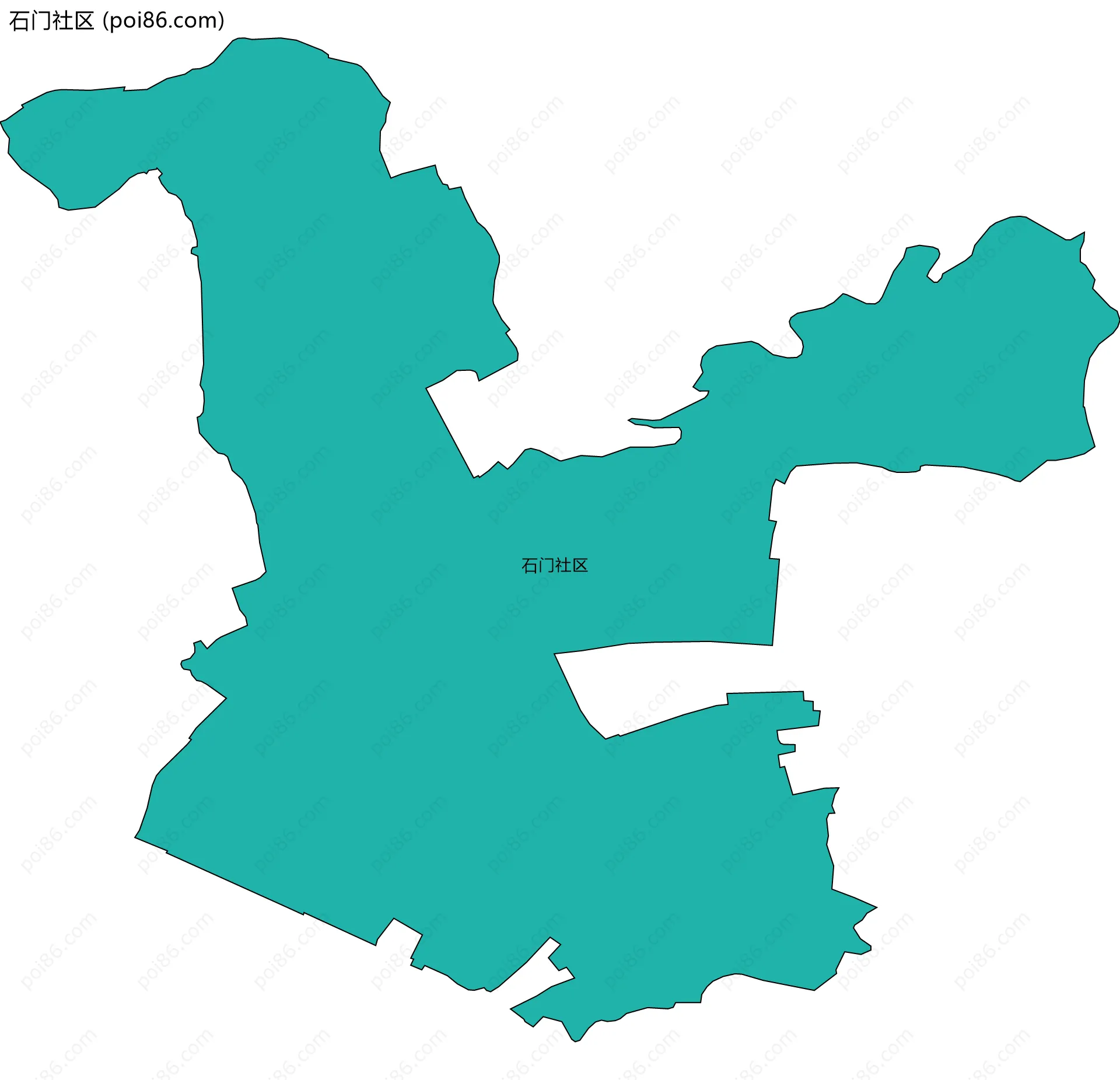 石门社区边界地图