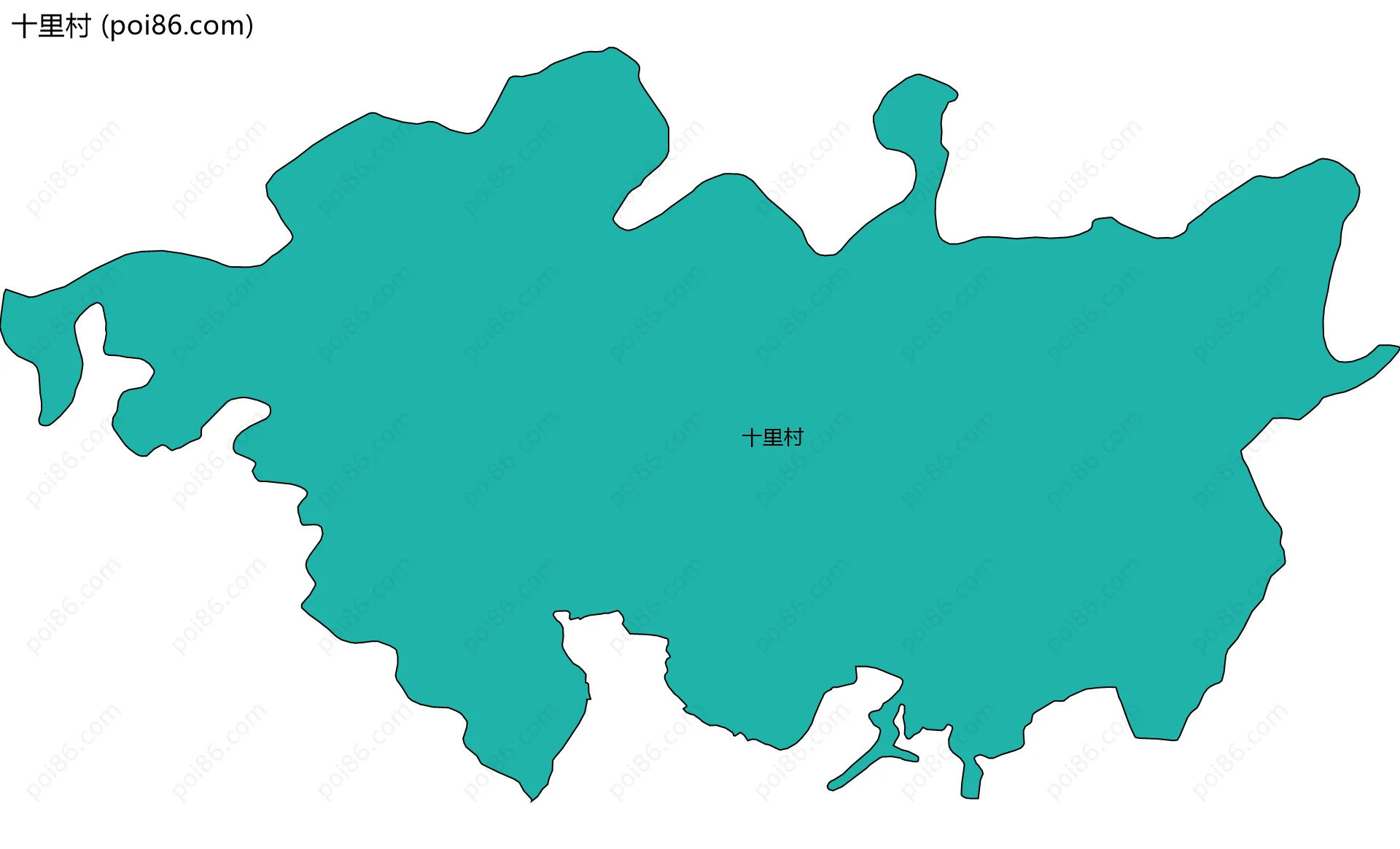 十里村边界地图