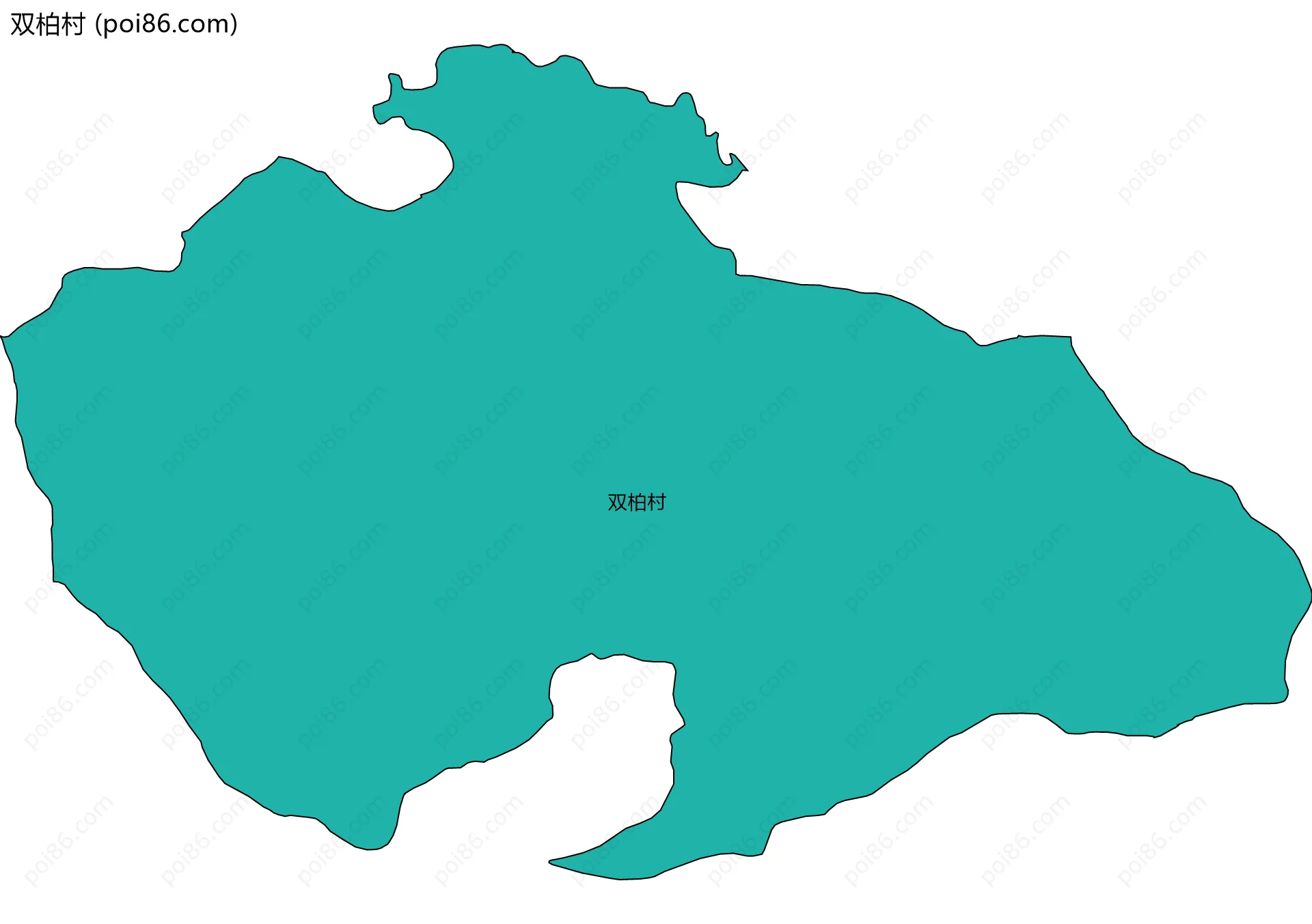 双柏村边界地图