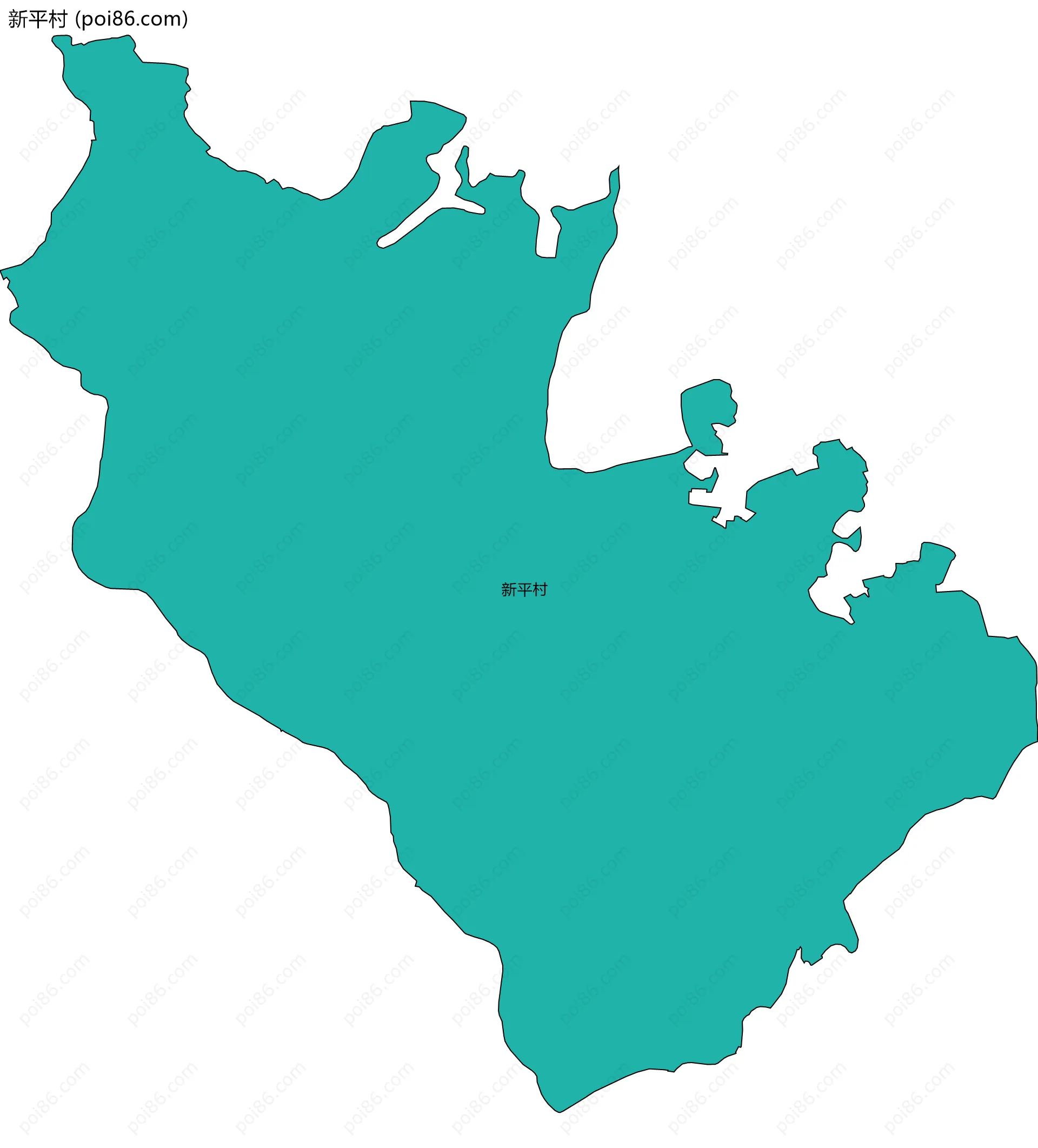 新平村边界地图