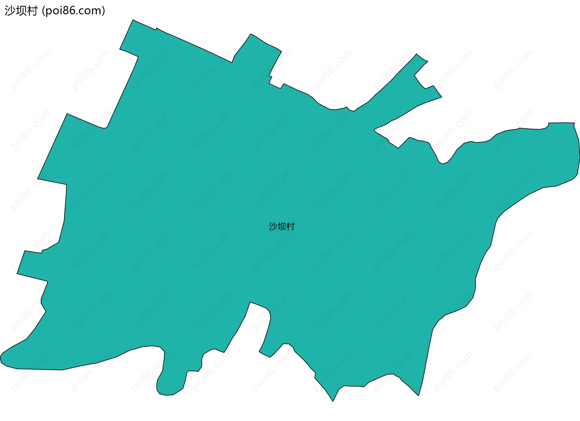 沙坝村边界地图