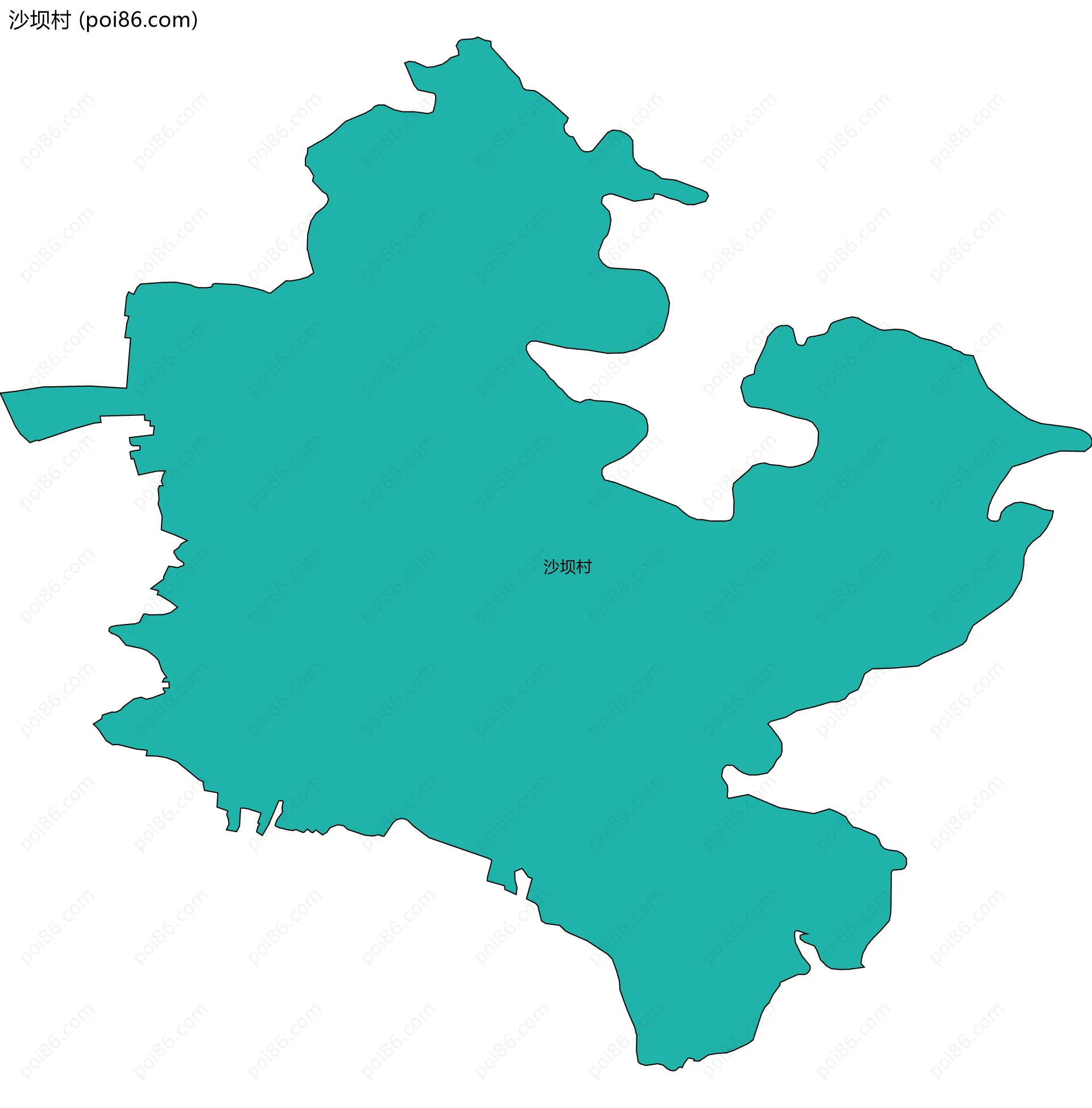 沙坝村边界地图