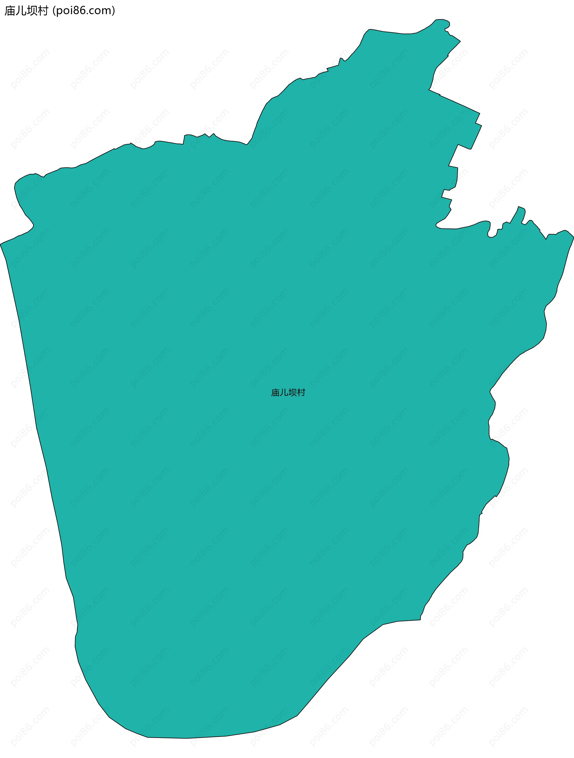 庙儿坝村边界地图