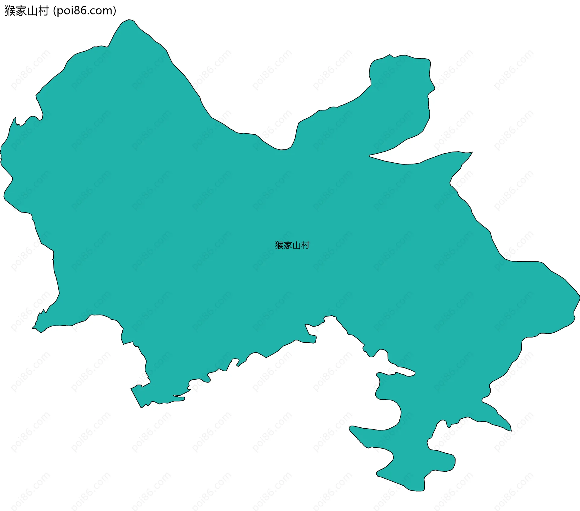 猴家山村边界地图