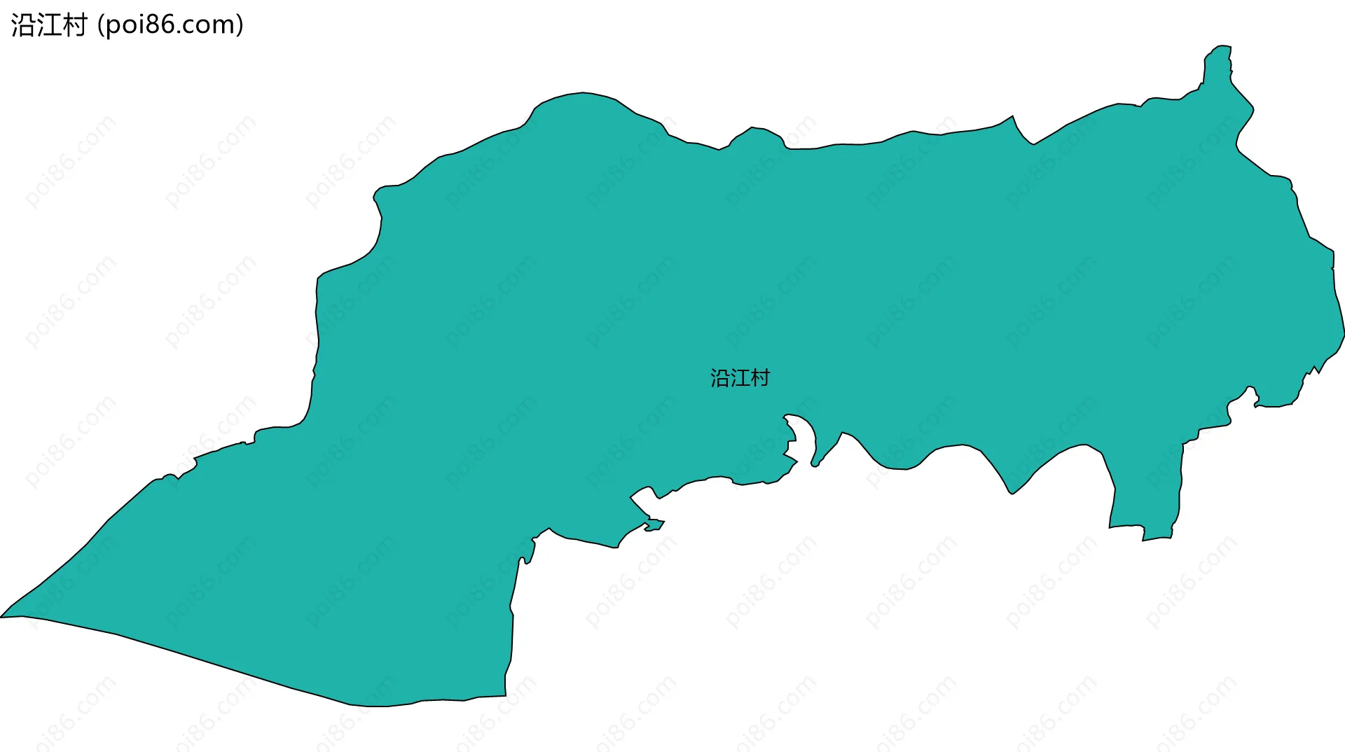 沿江村边界地图