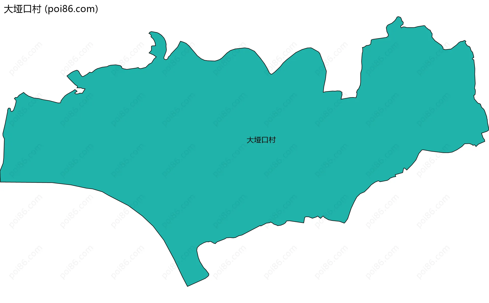 大垭口村边界地图