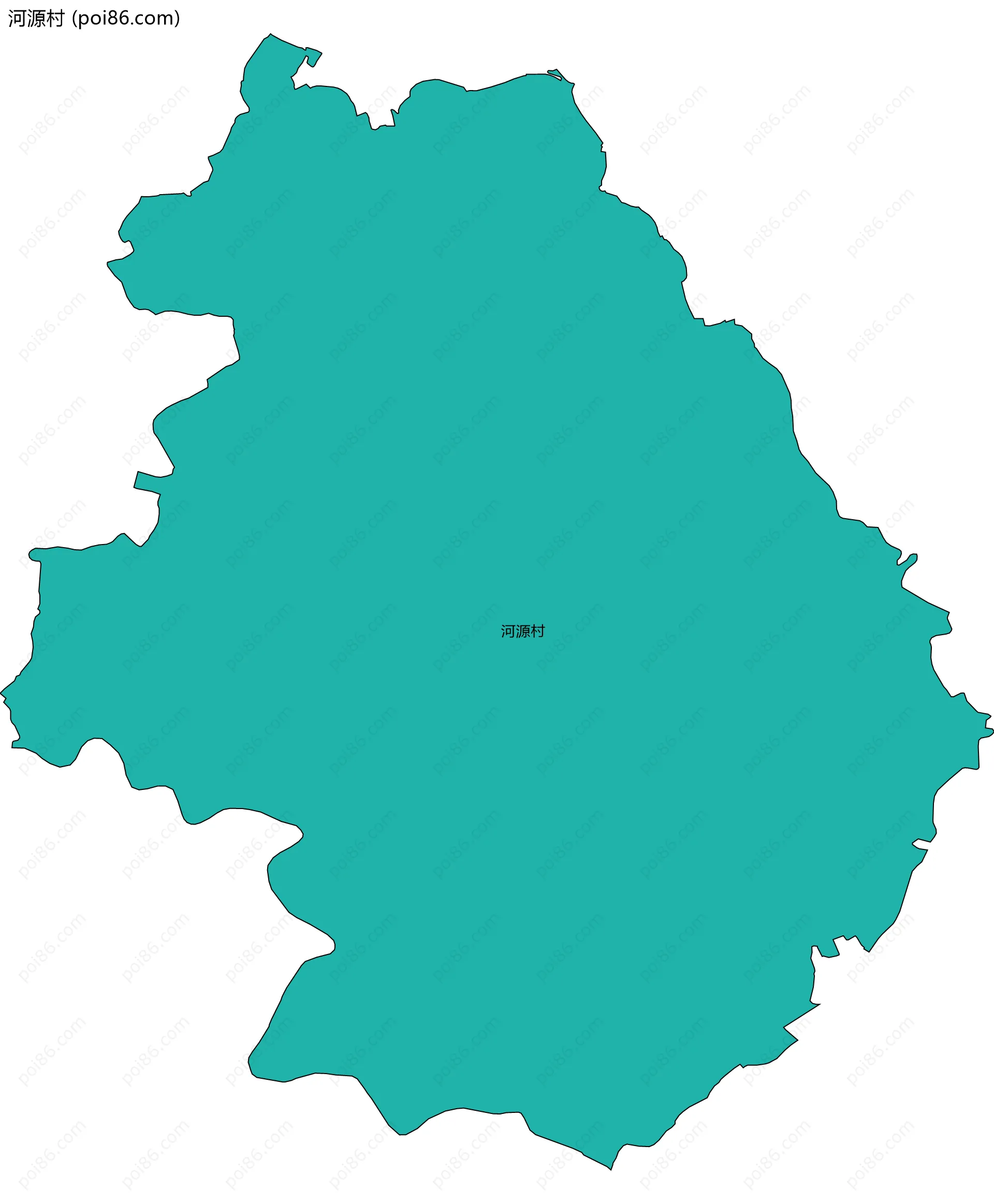 河源村边界地图