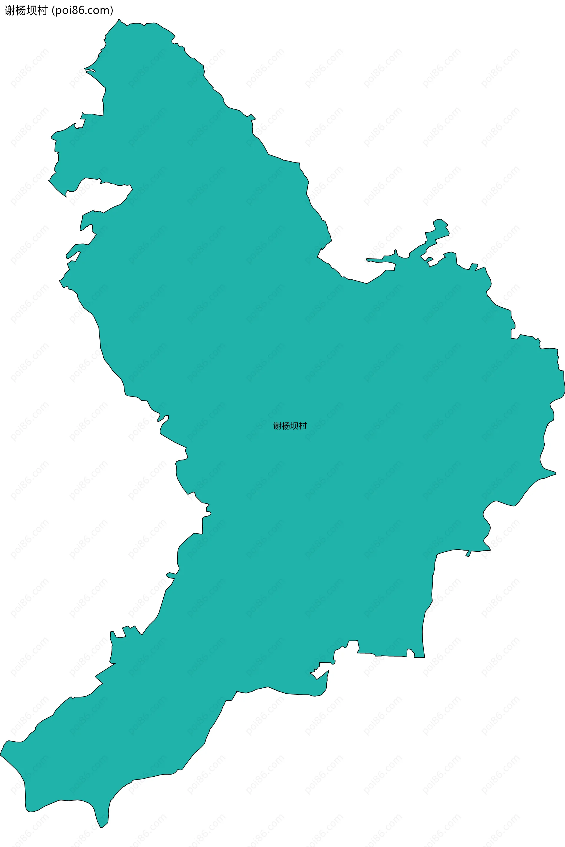 谢杨坝村边界地图