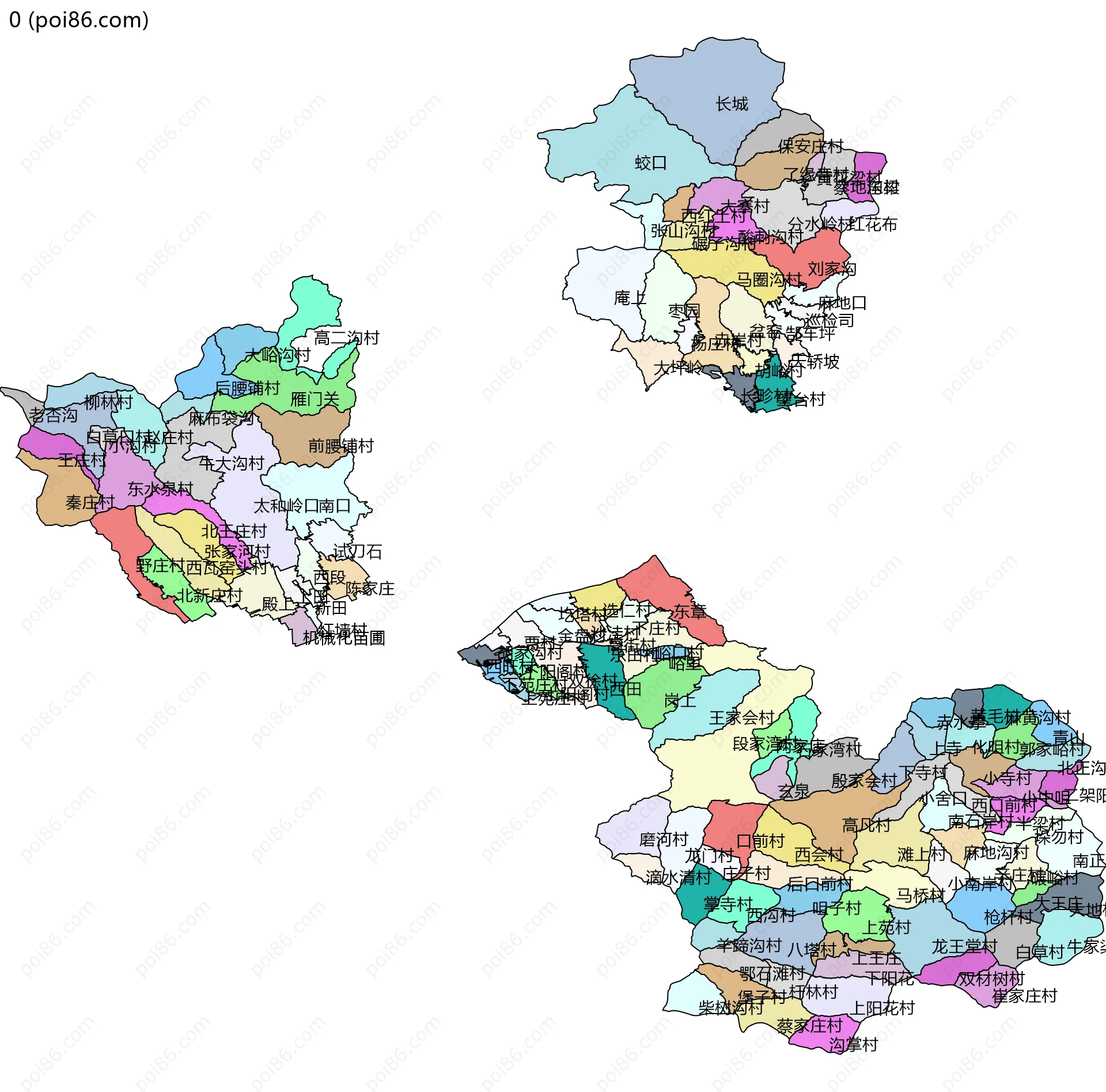 0边界地图(五级行政区划)