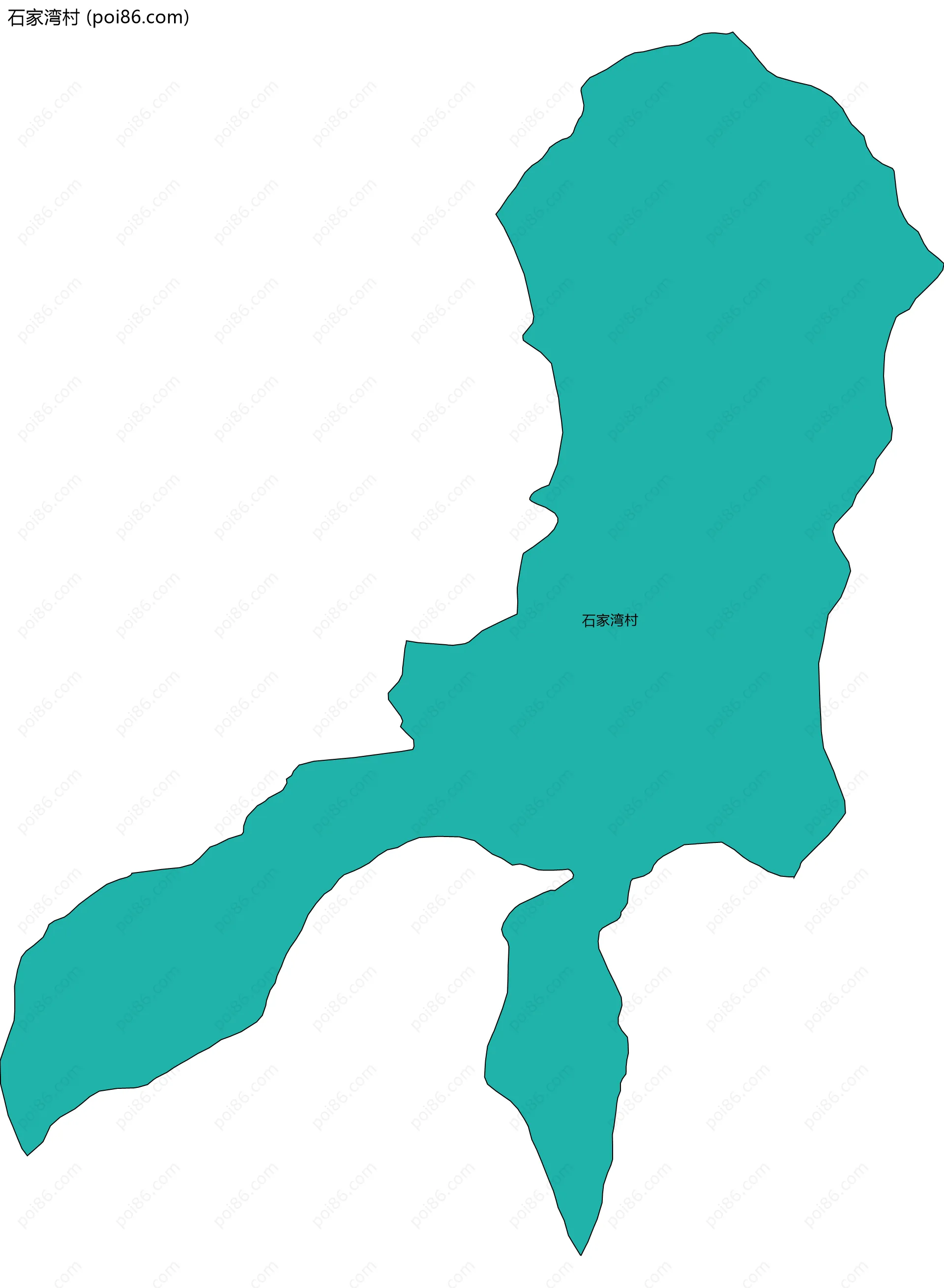 石家湾村边界地图