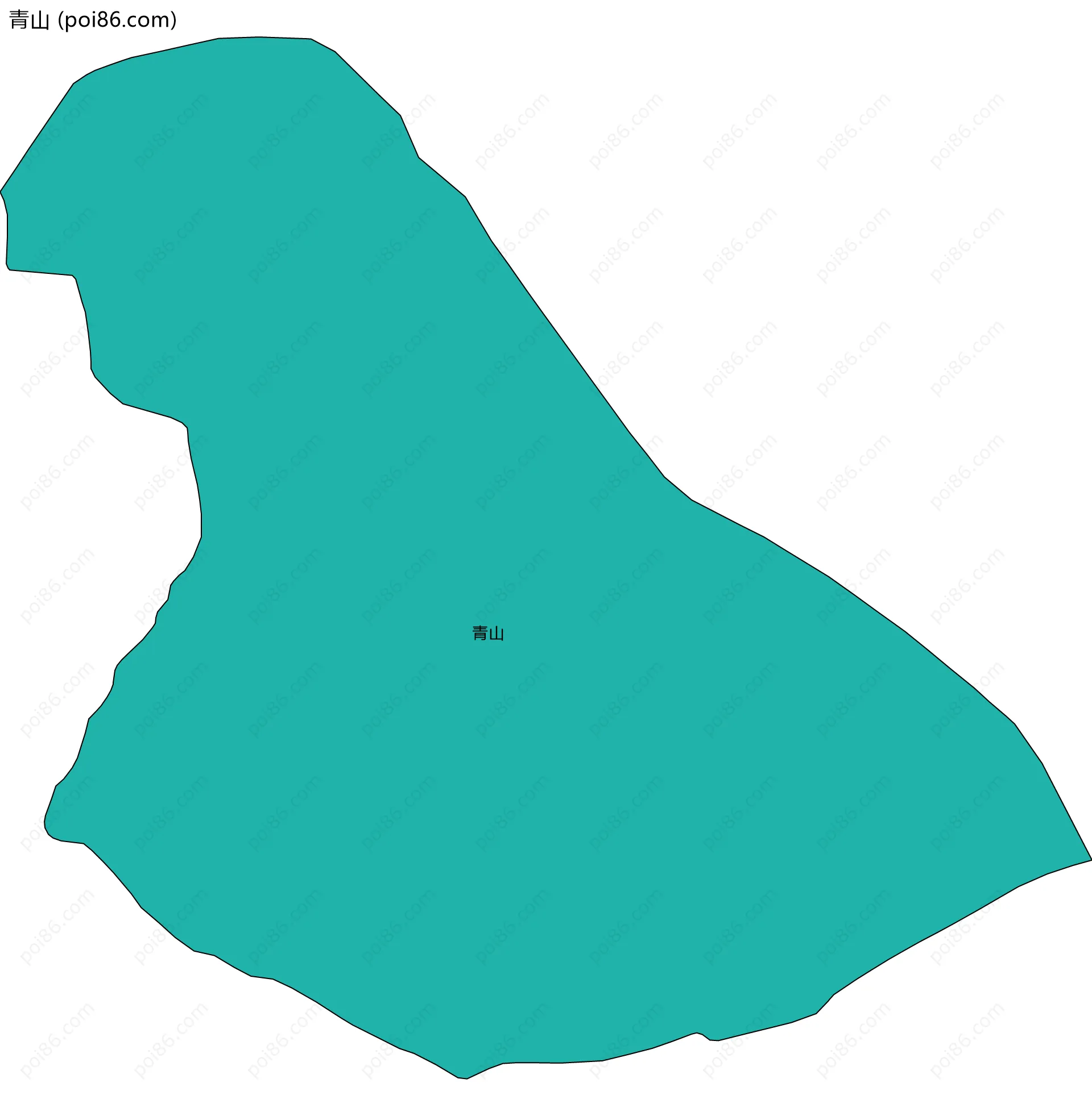 青山边界地图