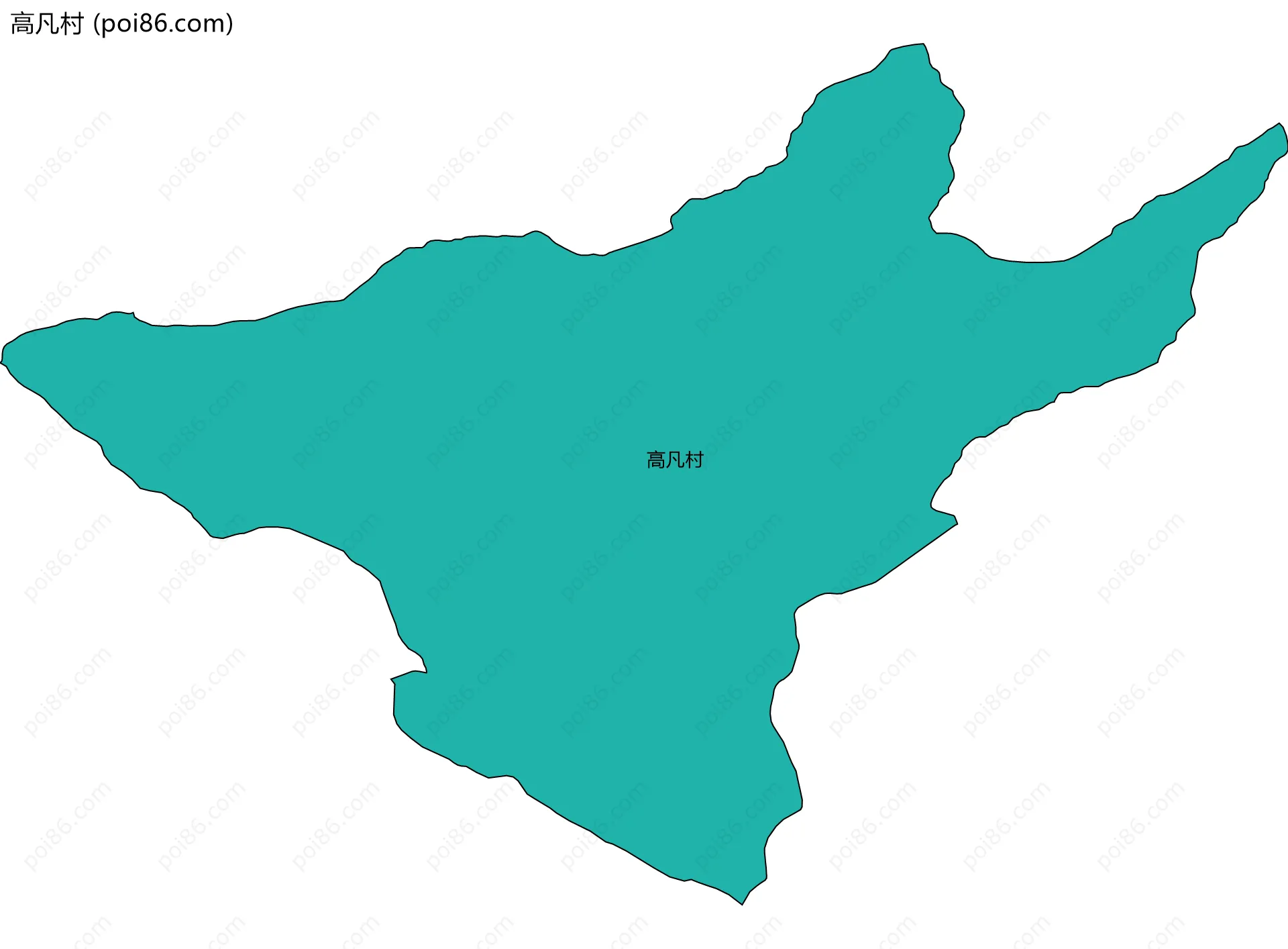 高凡村边界地图