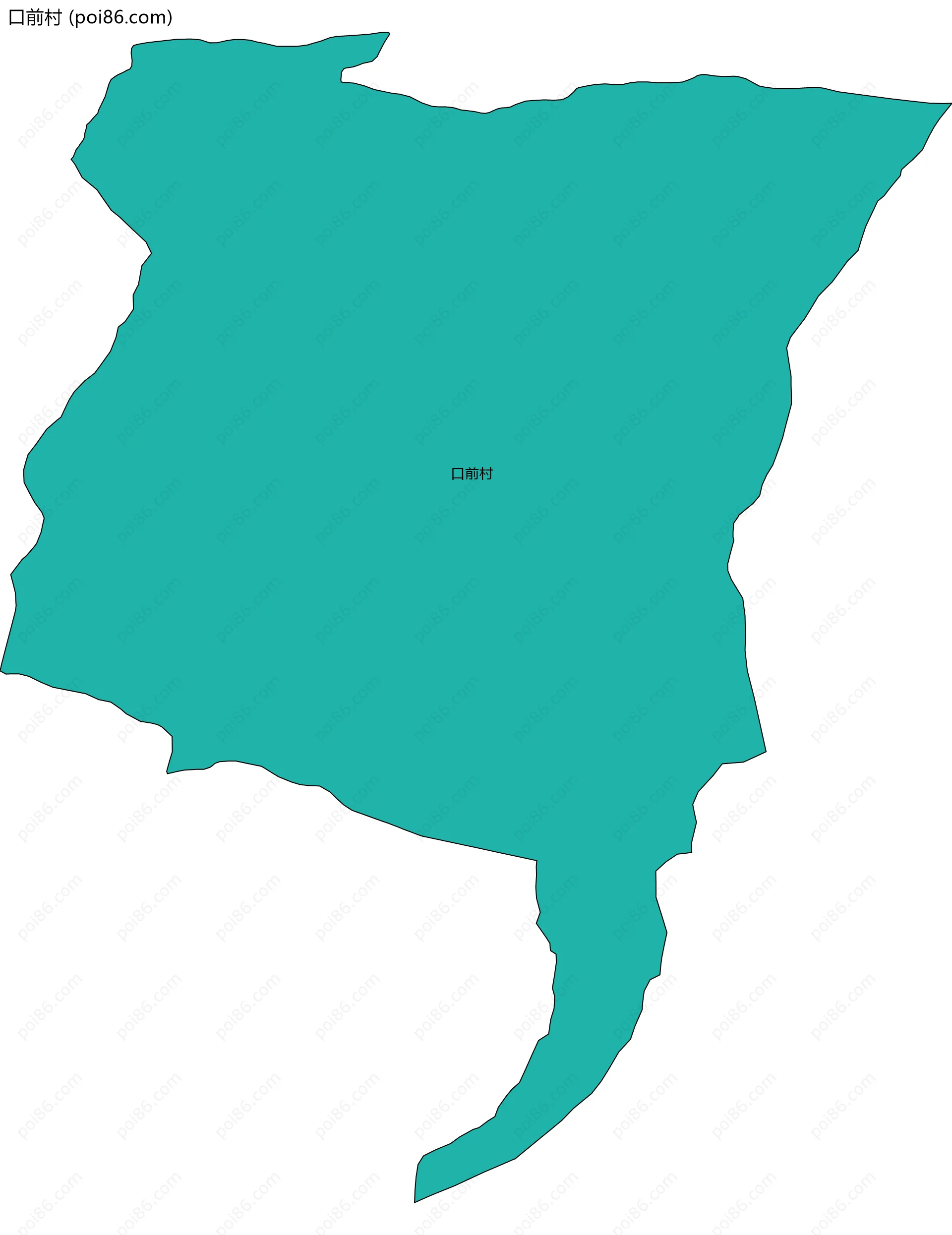 口前村边界地图