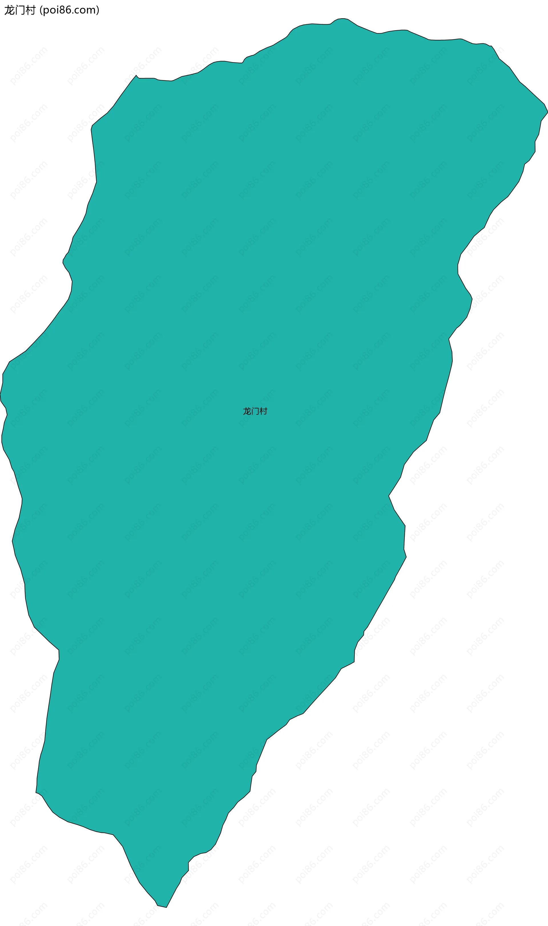 龙门村边界地图