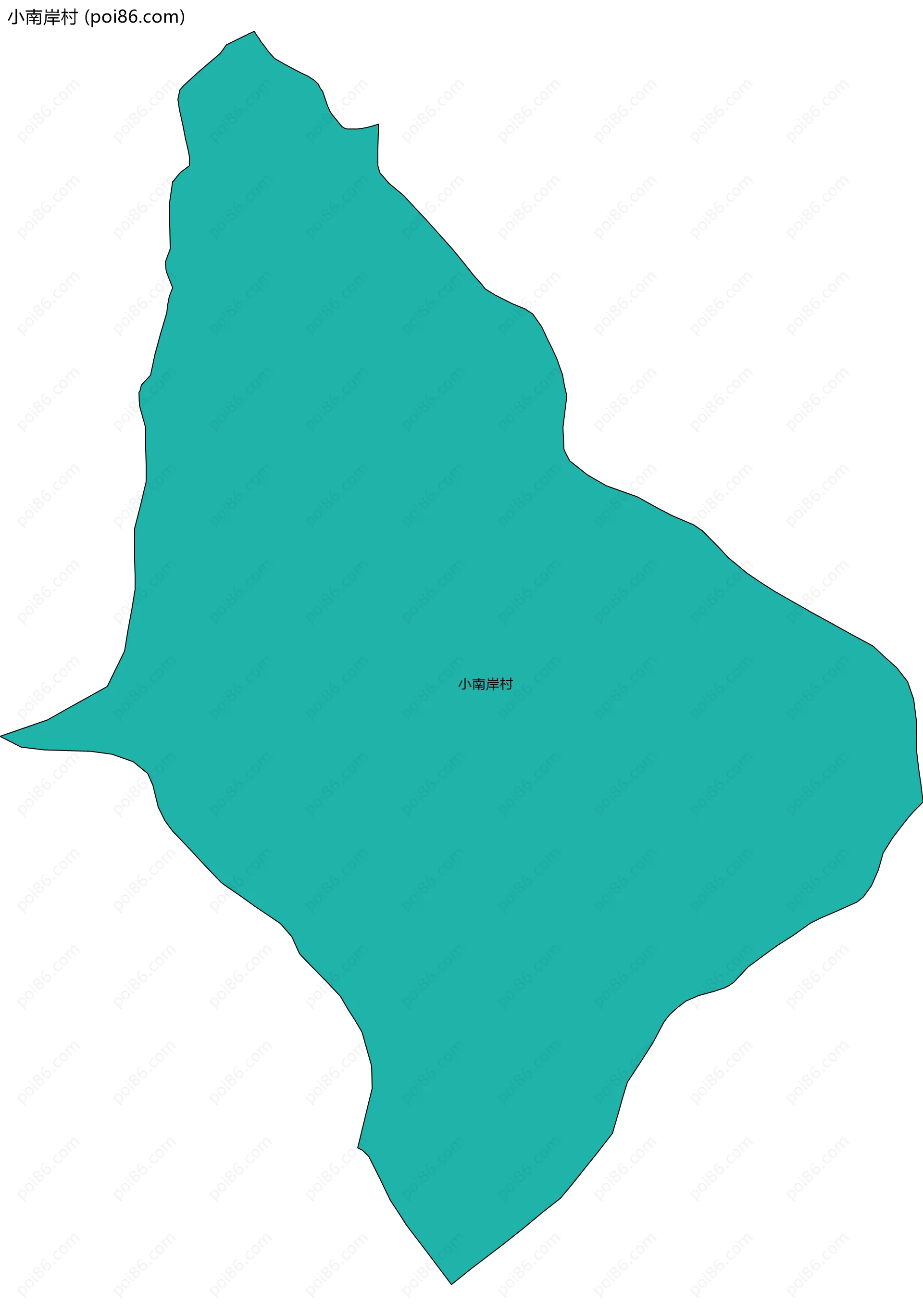 小南岸村边界地图