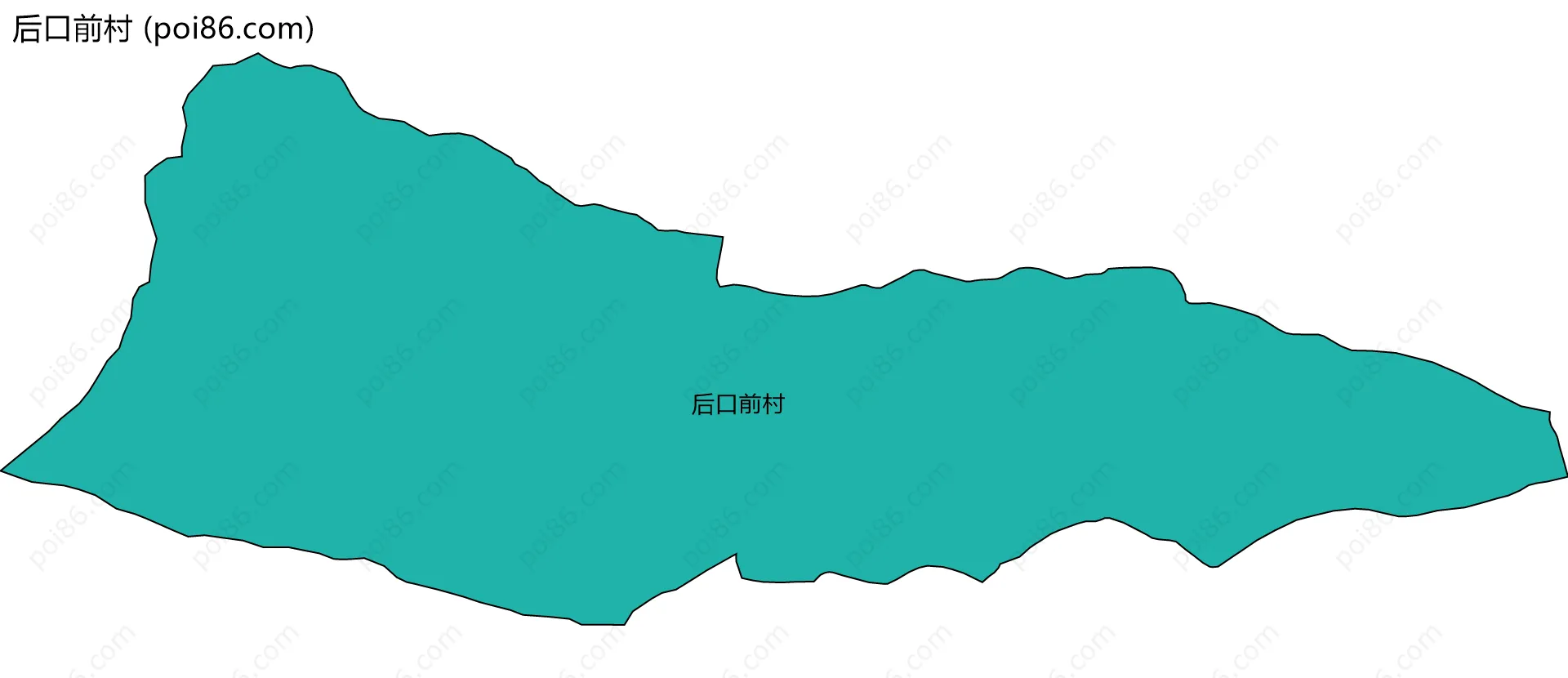 后口前村边界地图