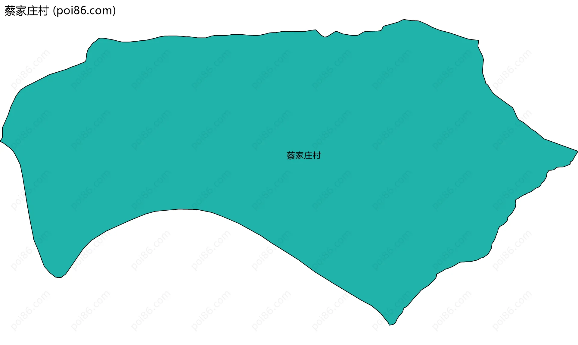 蔡家庄村边界地图