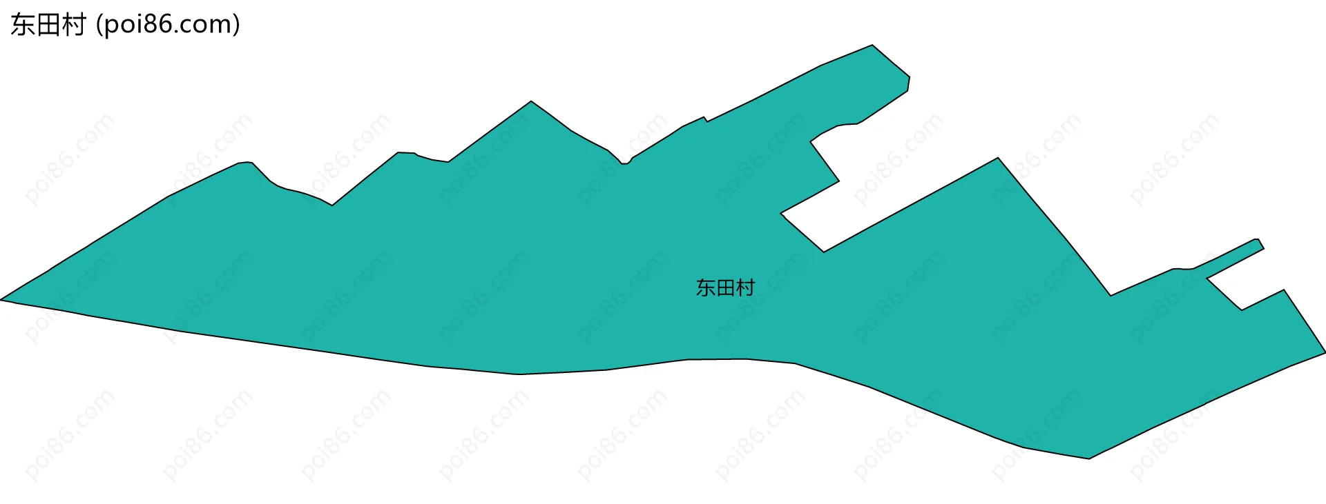 东田村边界地图
