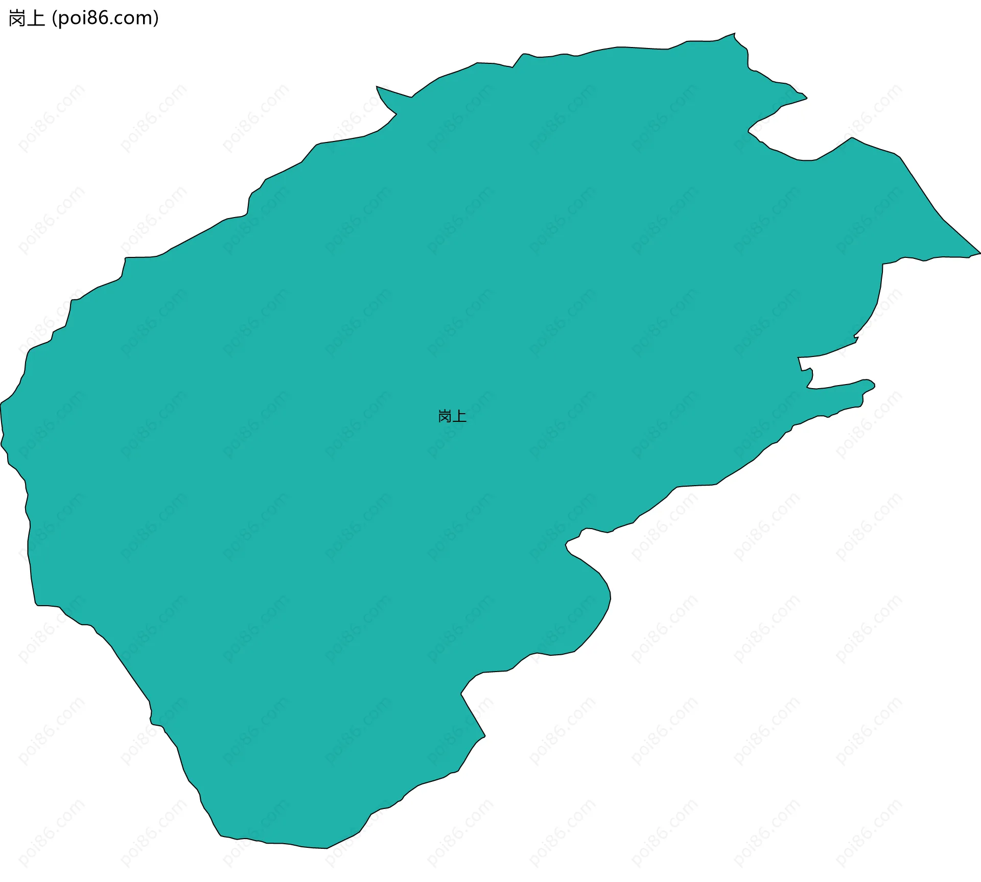 岗上边界地图