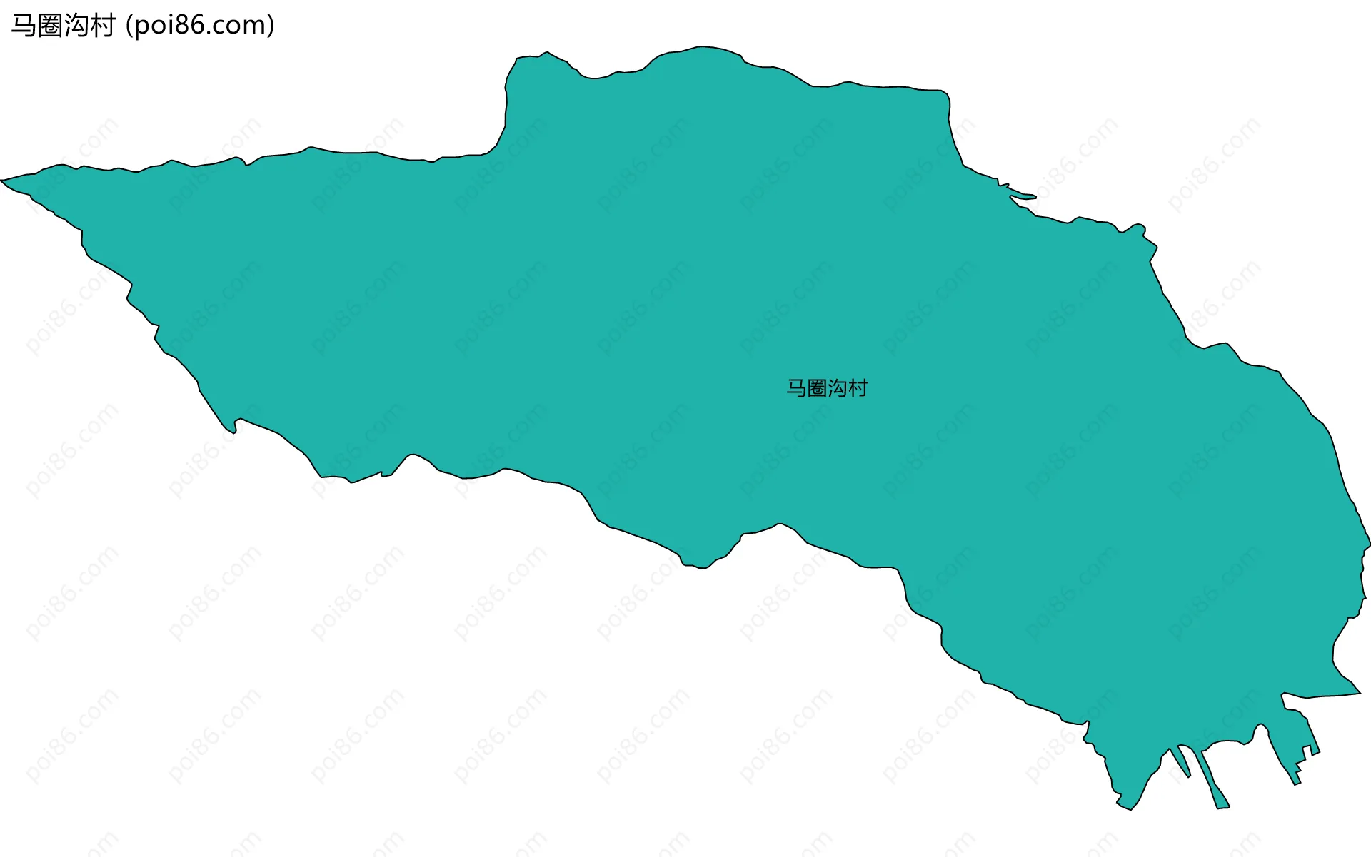 马圈沟村边界地图