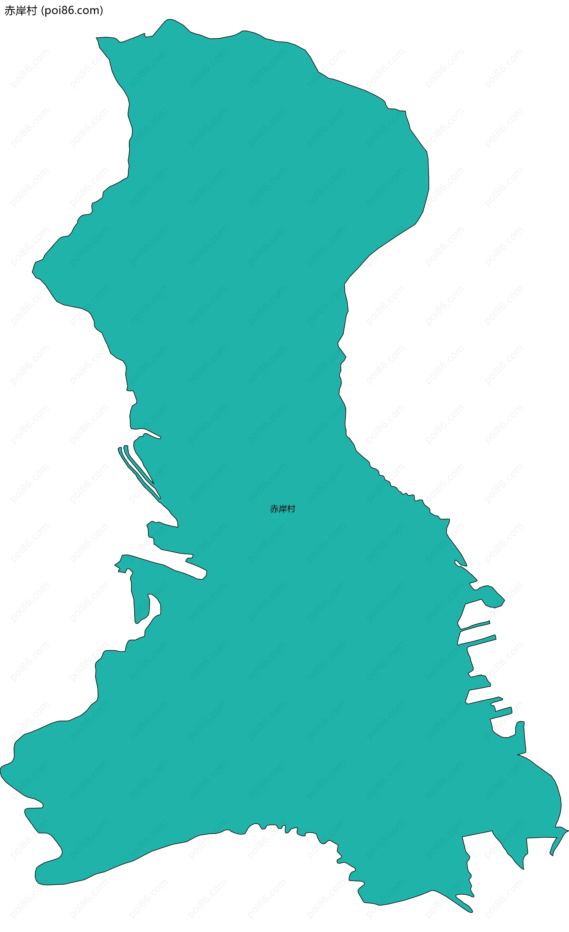 赤岸村边界地图