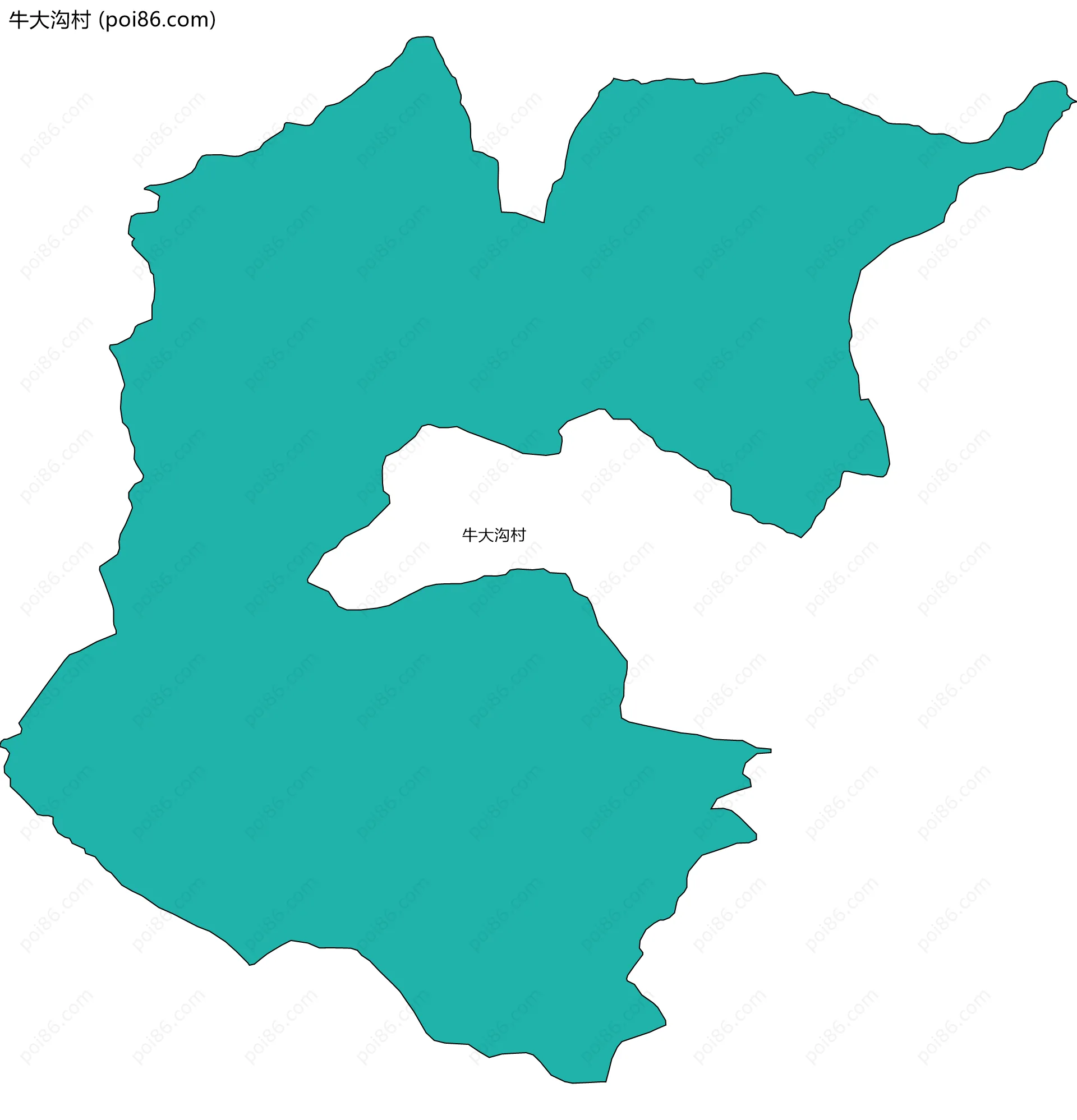 牛大沟村边界地图