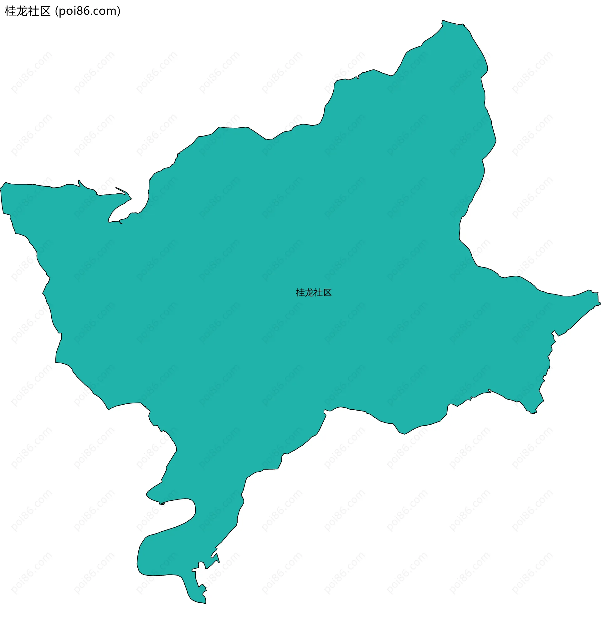 桂龙社区边界地图