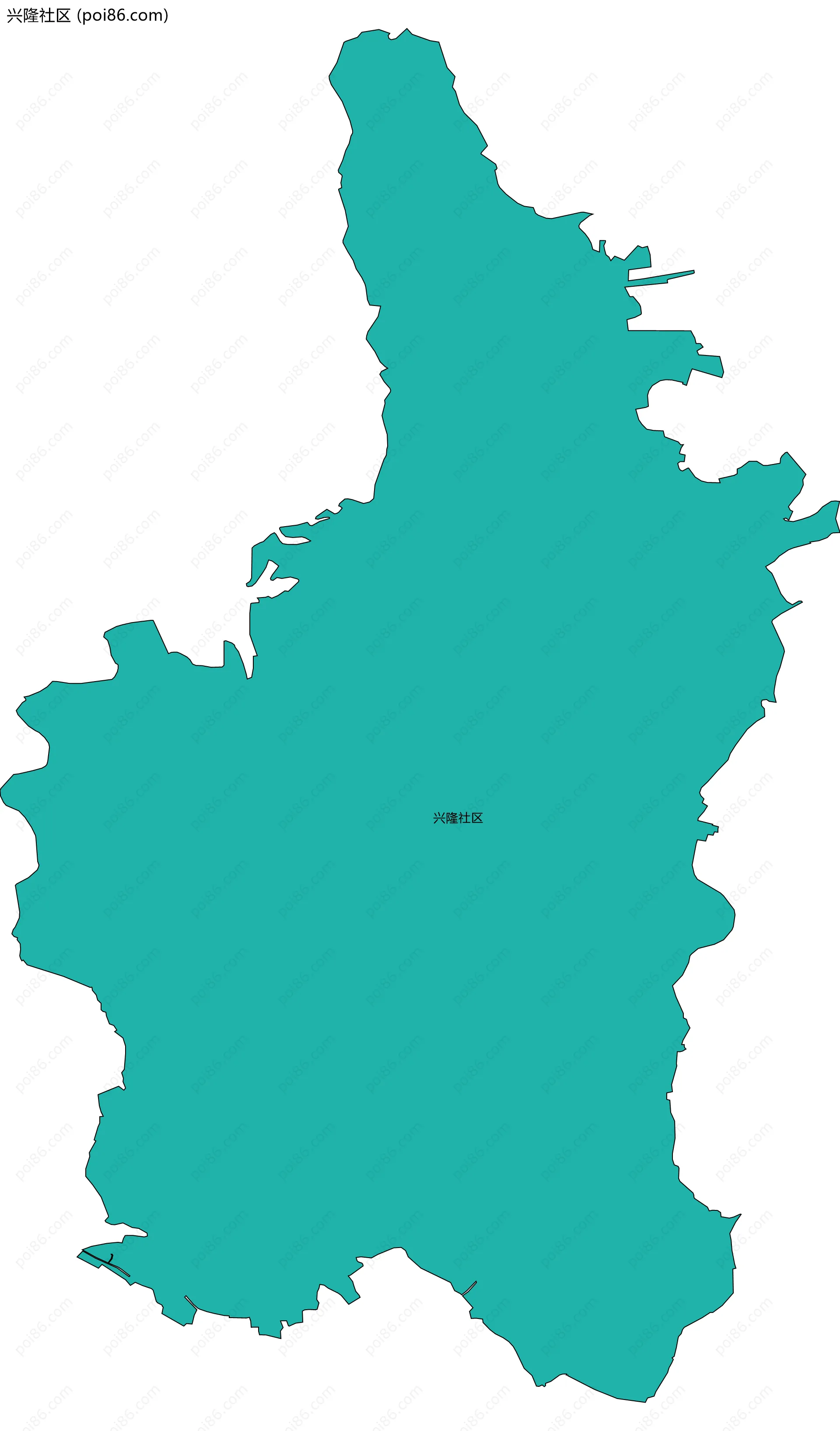 兴隆社区边界地图