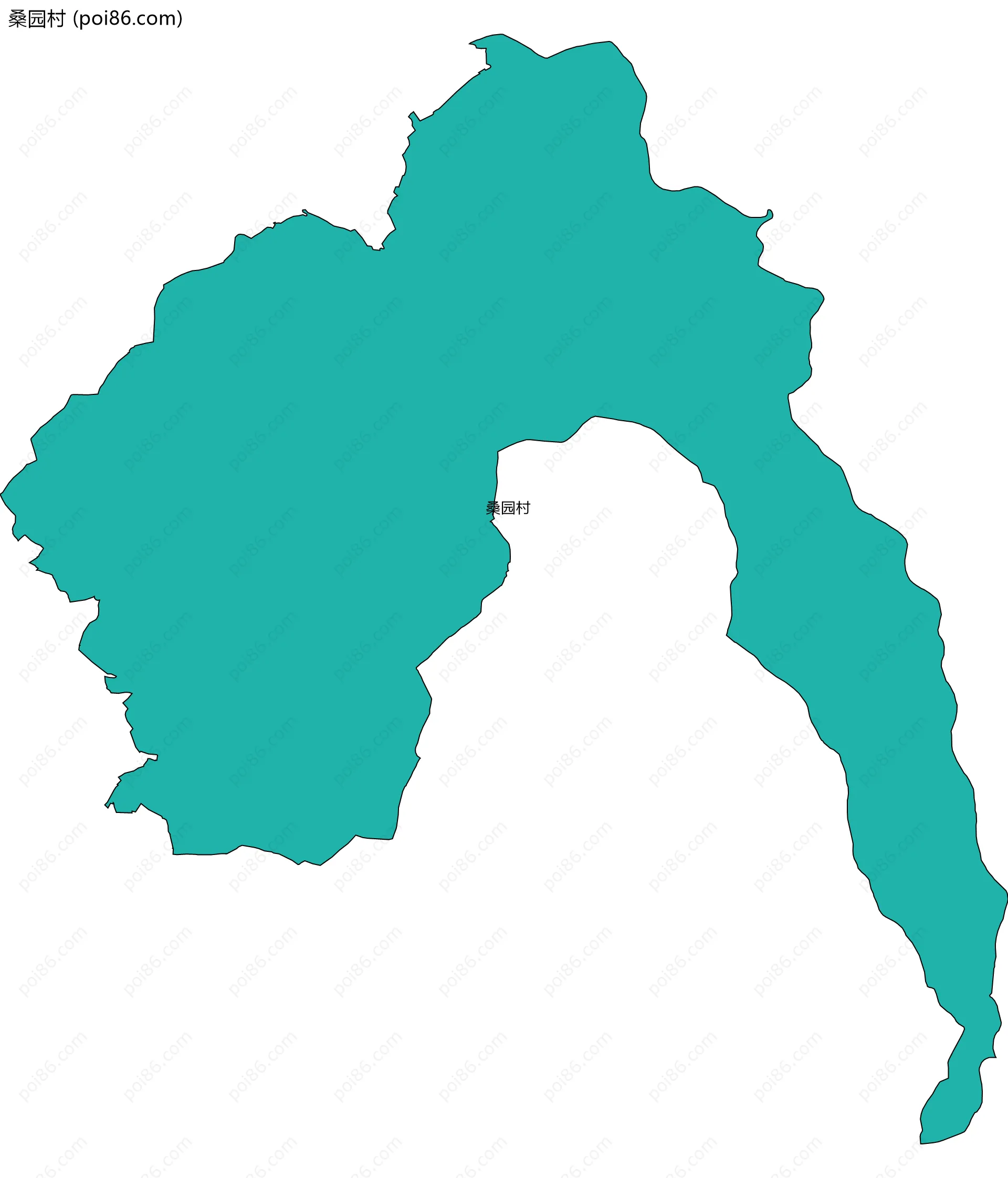 桑园村边界地图