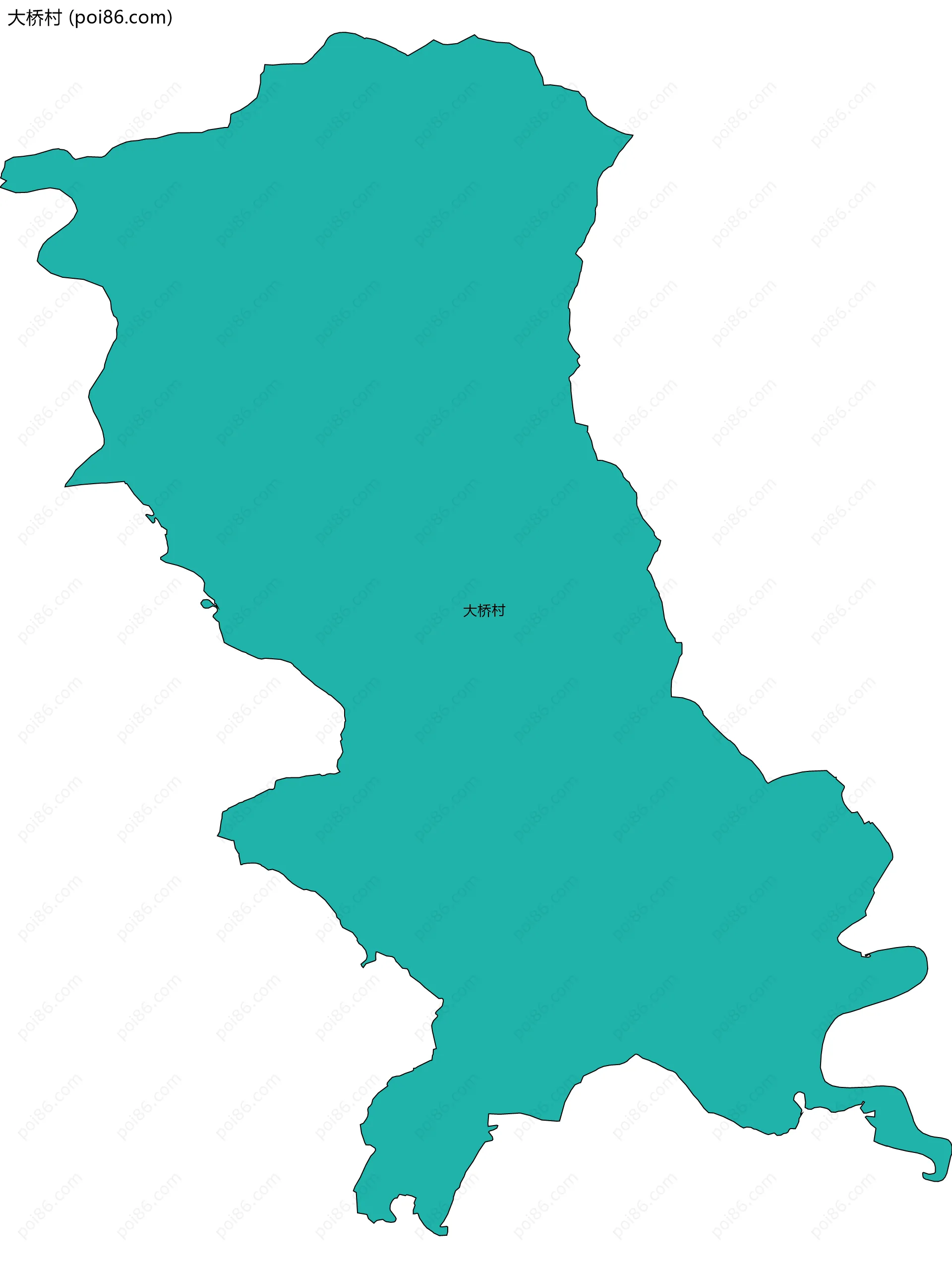 大桥村边界地图