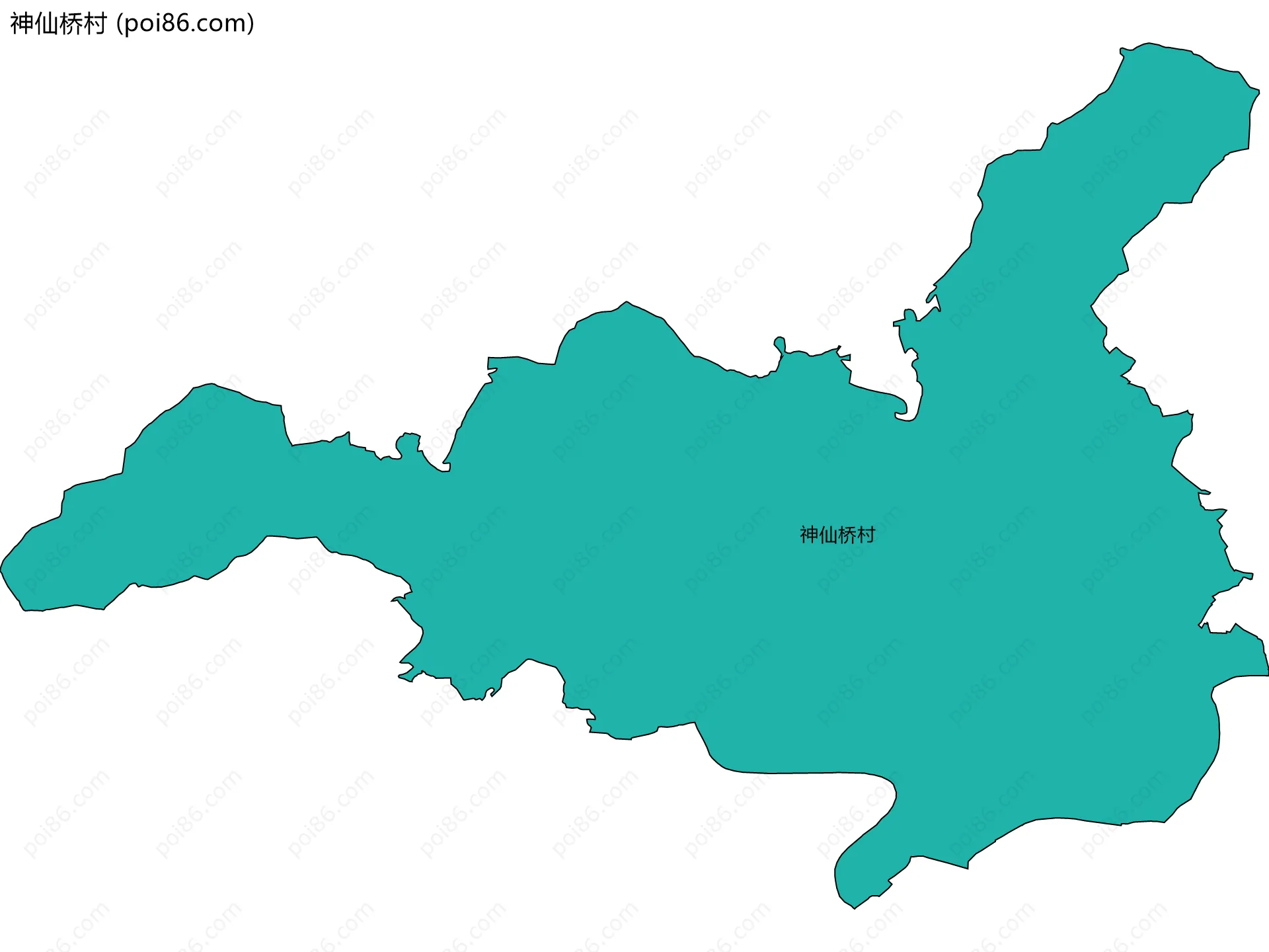 神仙桥村边界地图