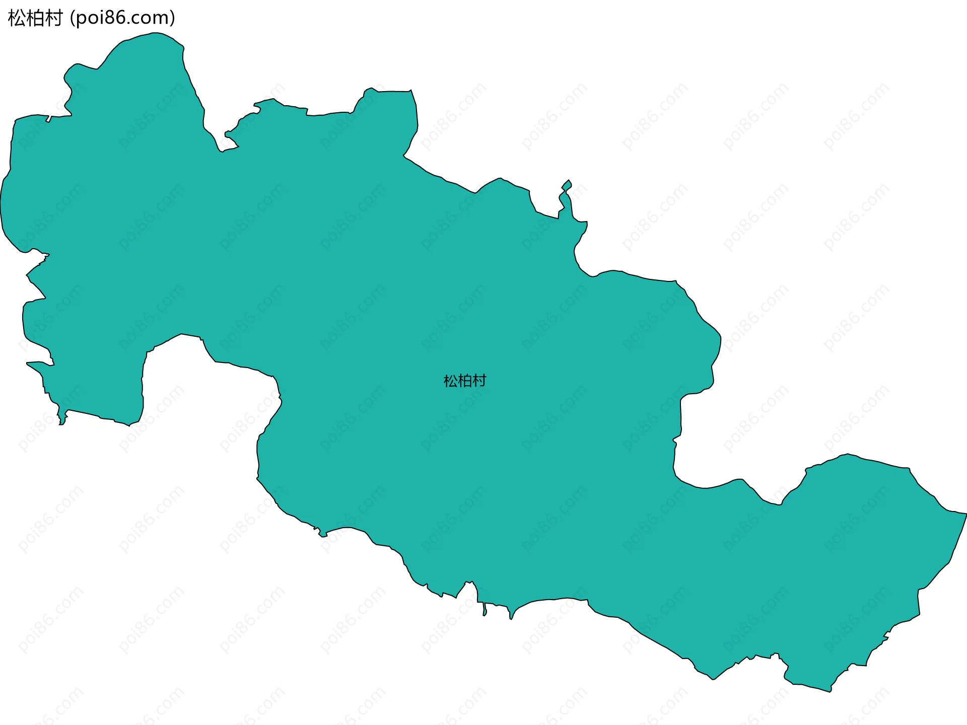 松柏村边界地图