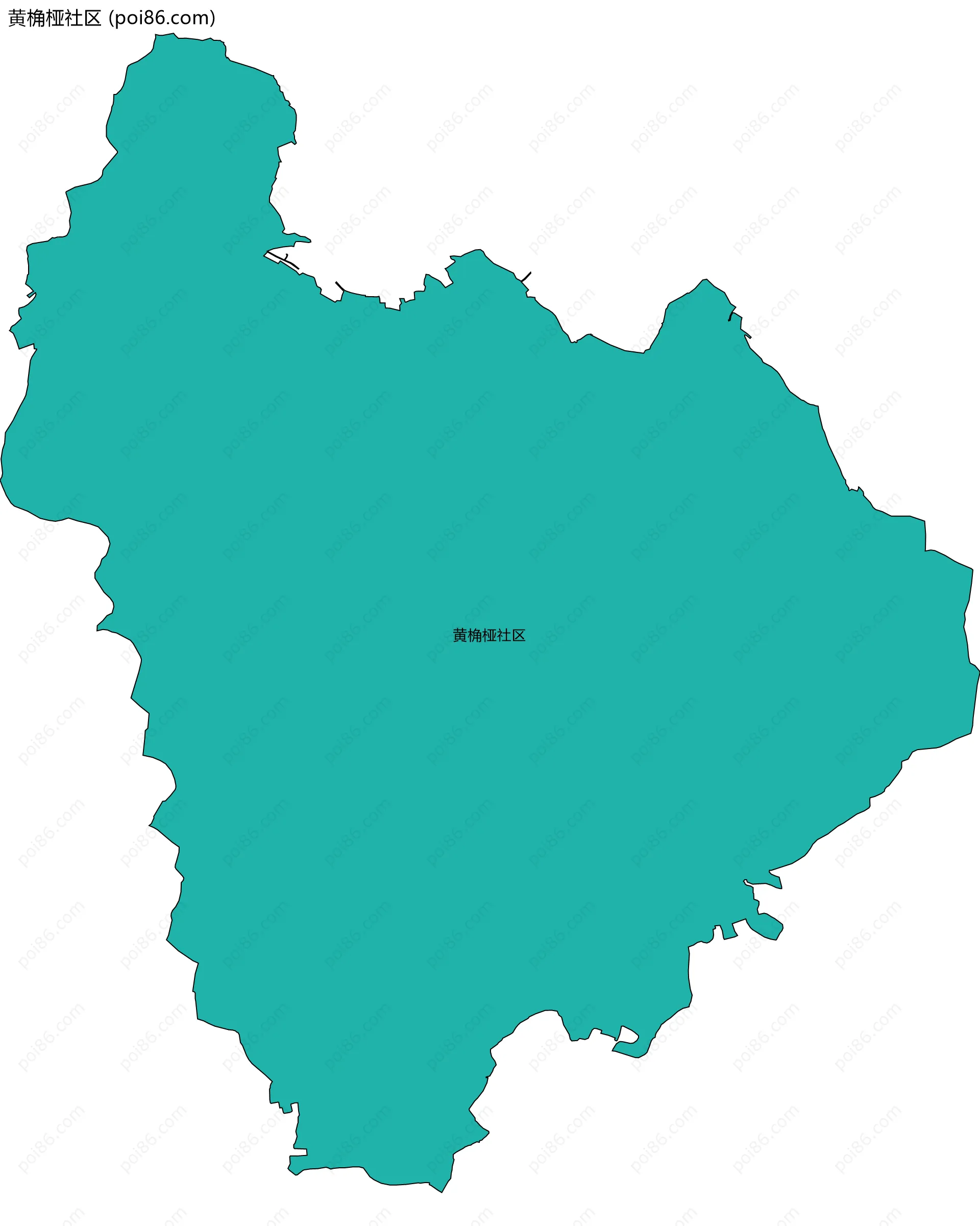 黄桷桠社区边界地图