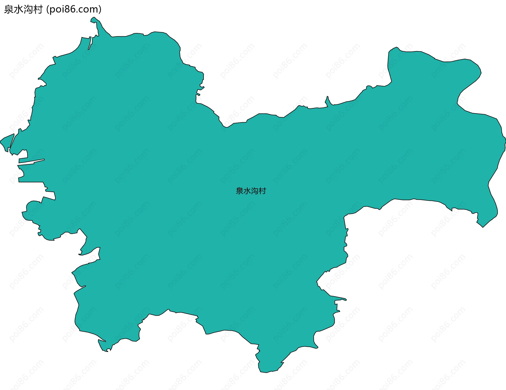 泉水沟村边界地图