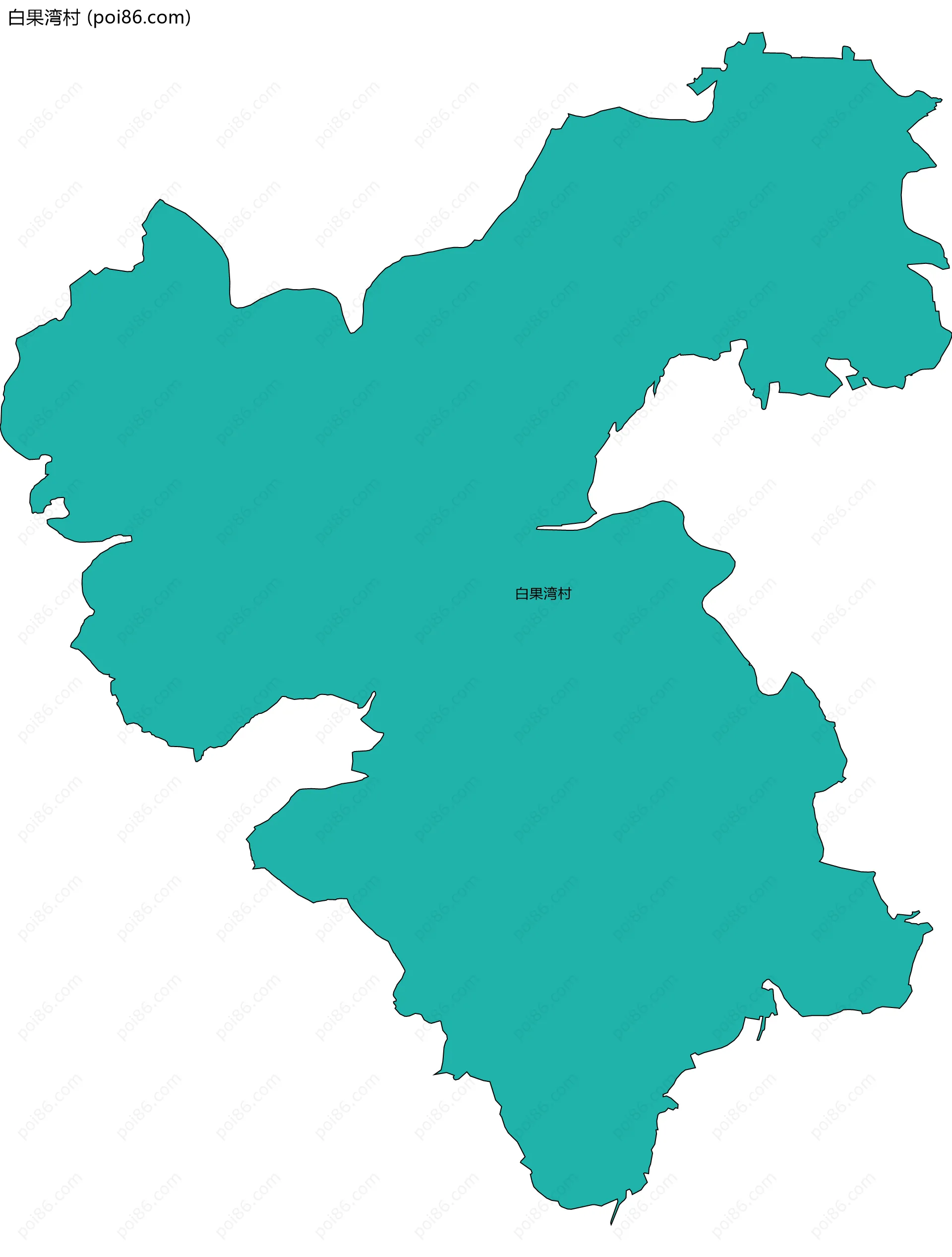 白果湾村边界地图