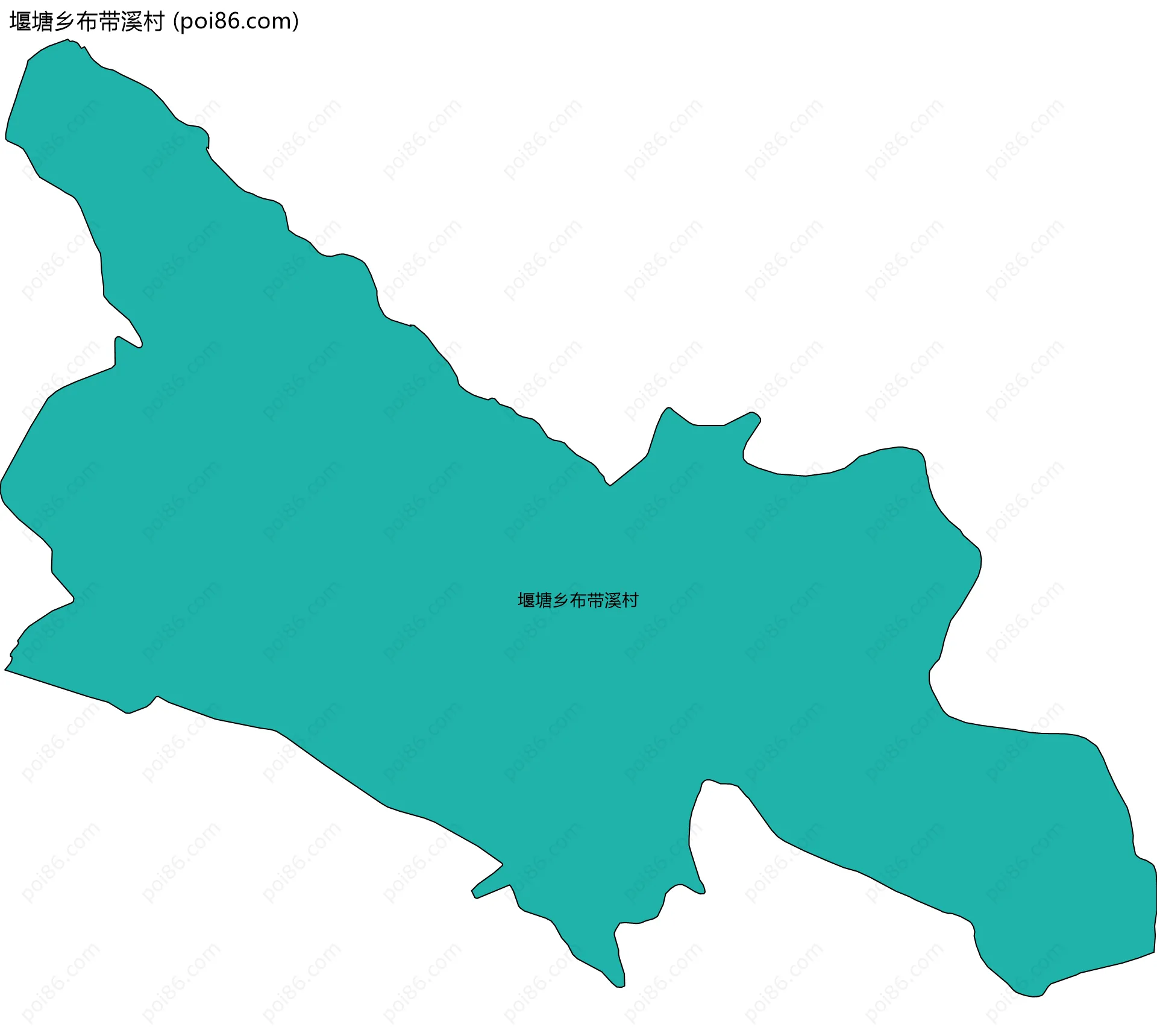 堰塘乡布带溪村边界地图