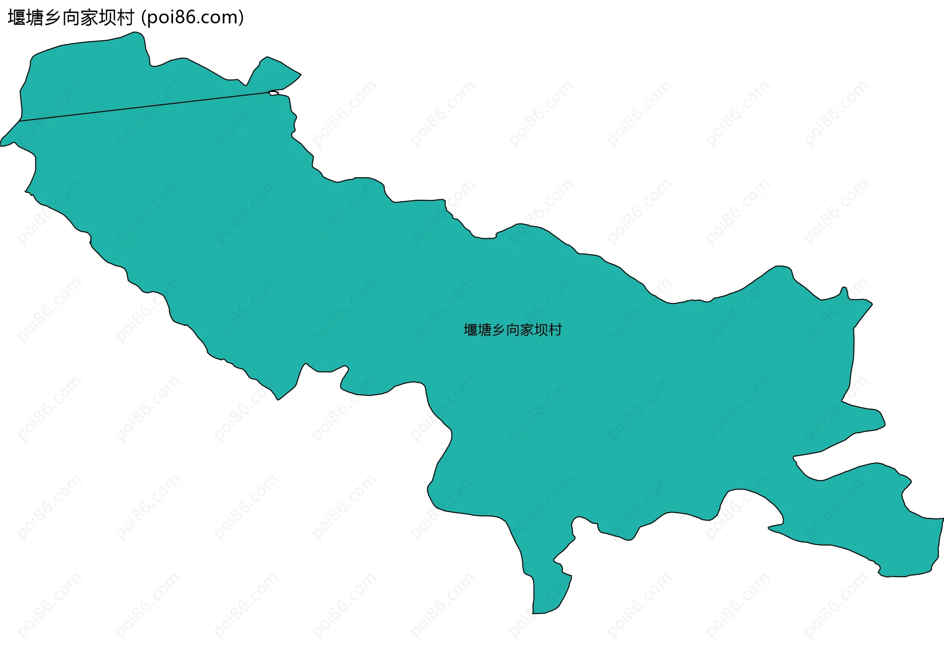 堰塘乡向家坝村边界地图