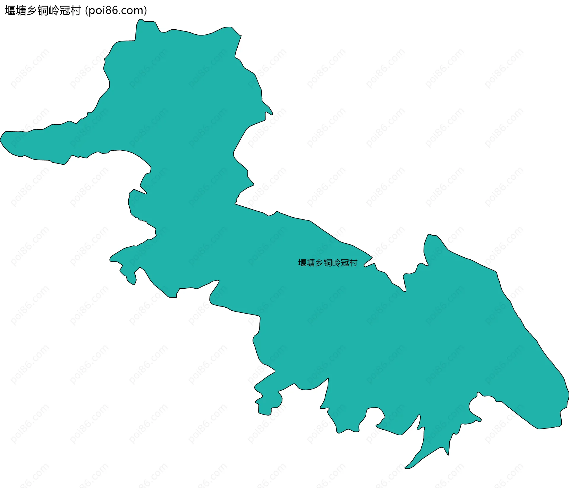 堰塘乡铜岭冠村边界地图