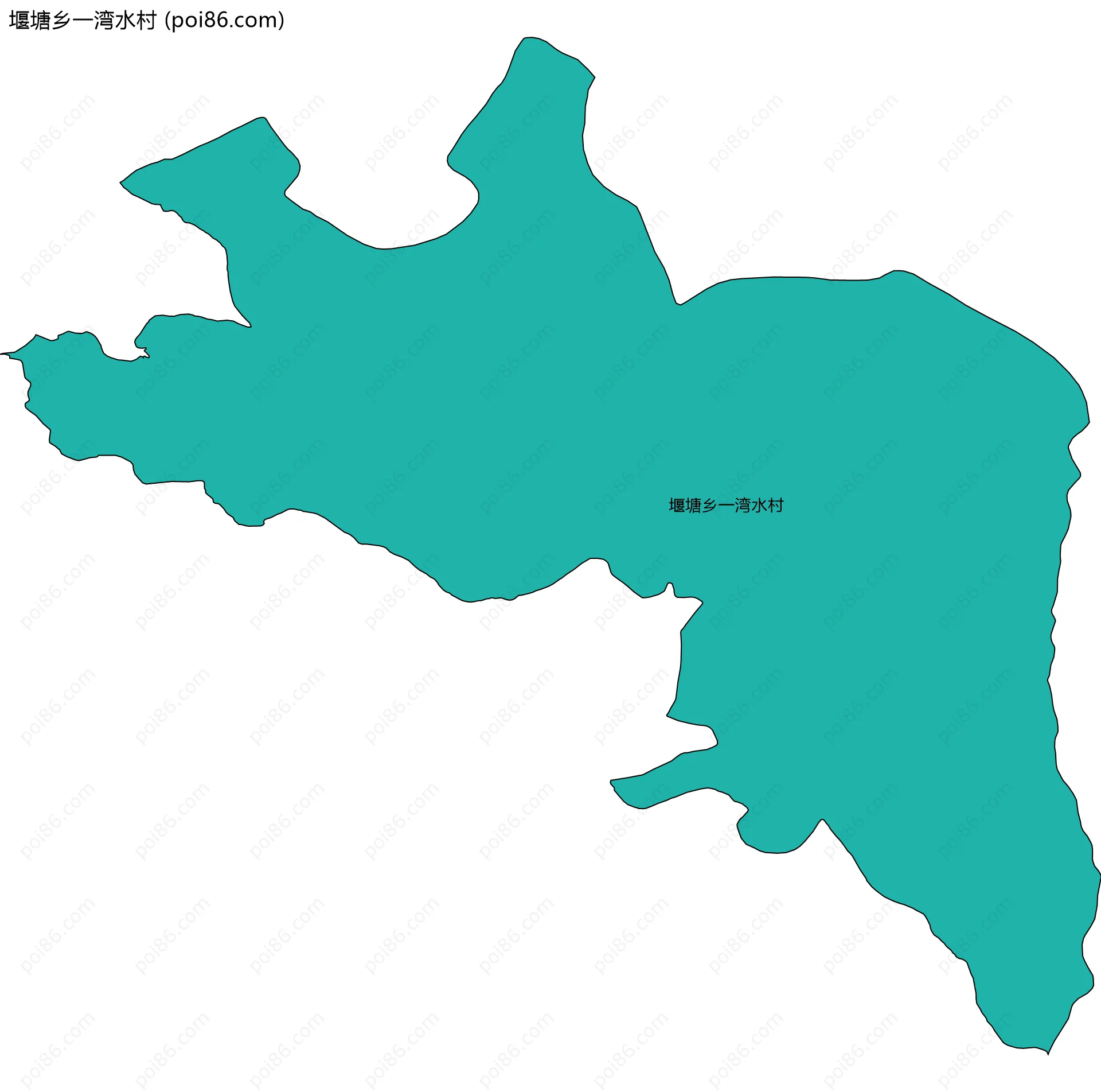 堰塘乡一湾水村边界地图