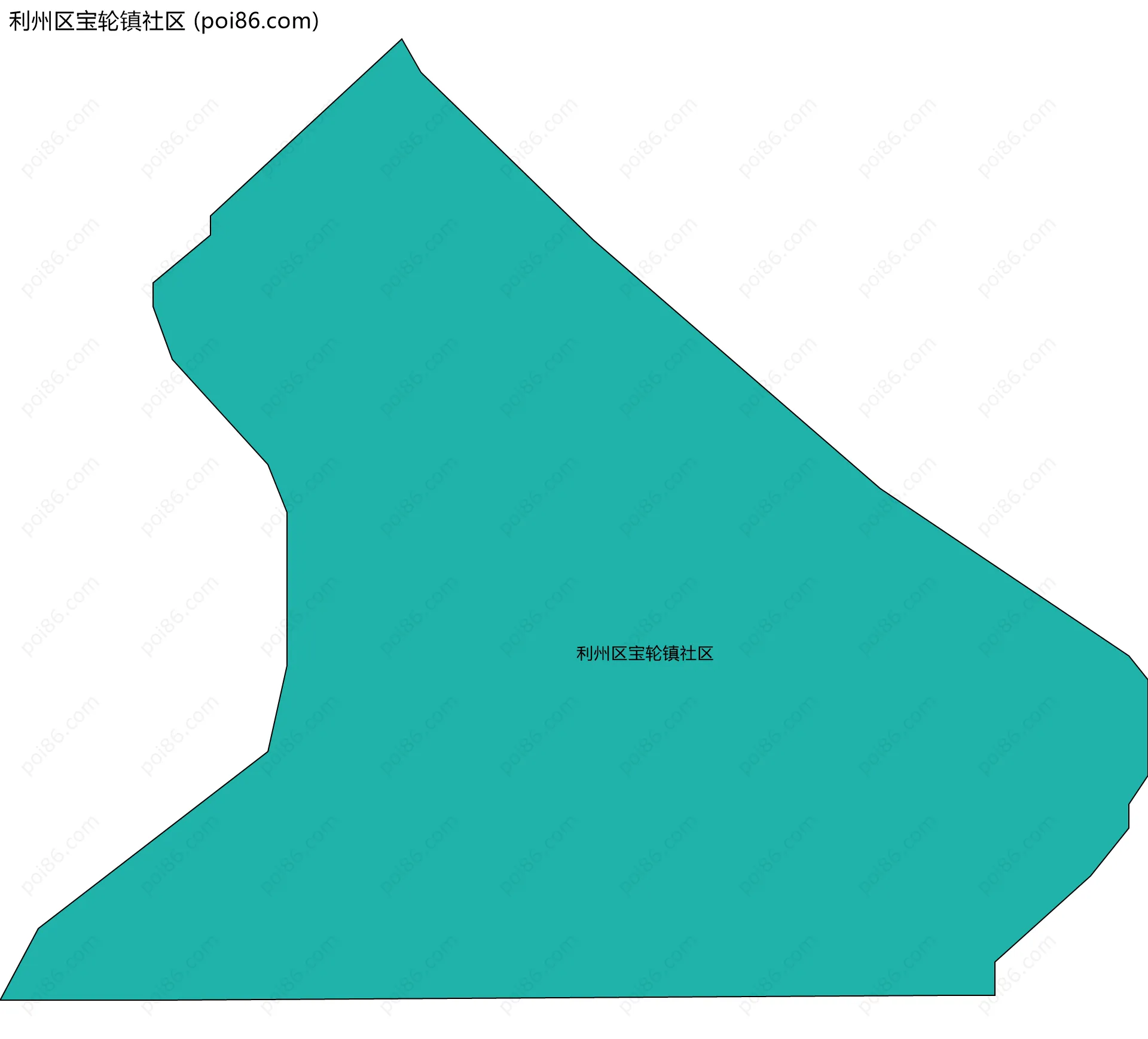 利州区宝轮镇社区边界地图