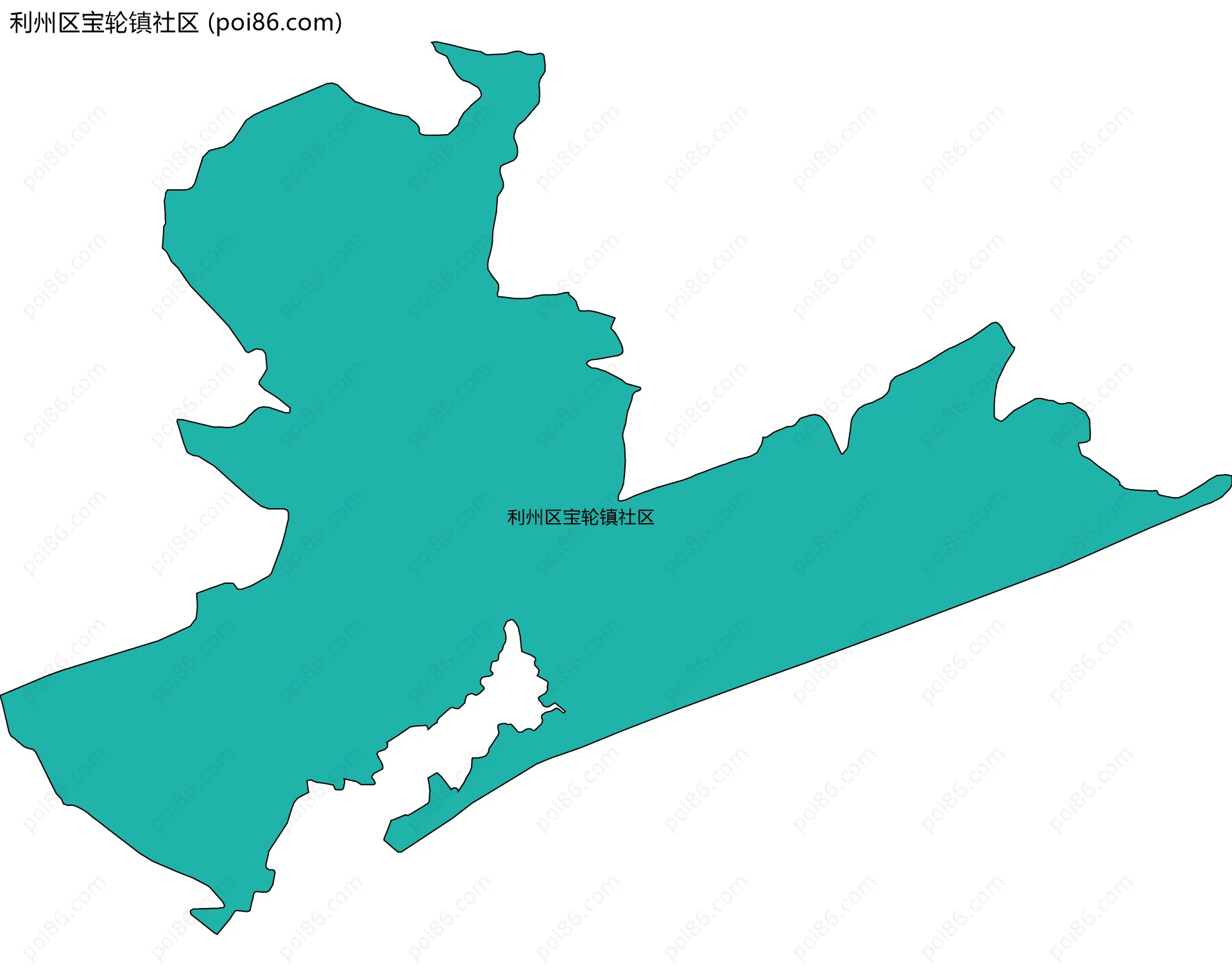利州区宝轮镇社区边界地图