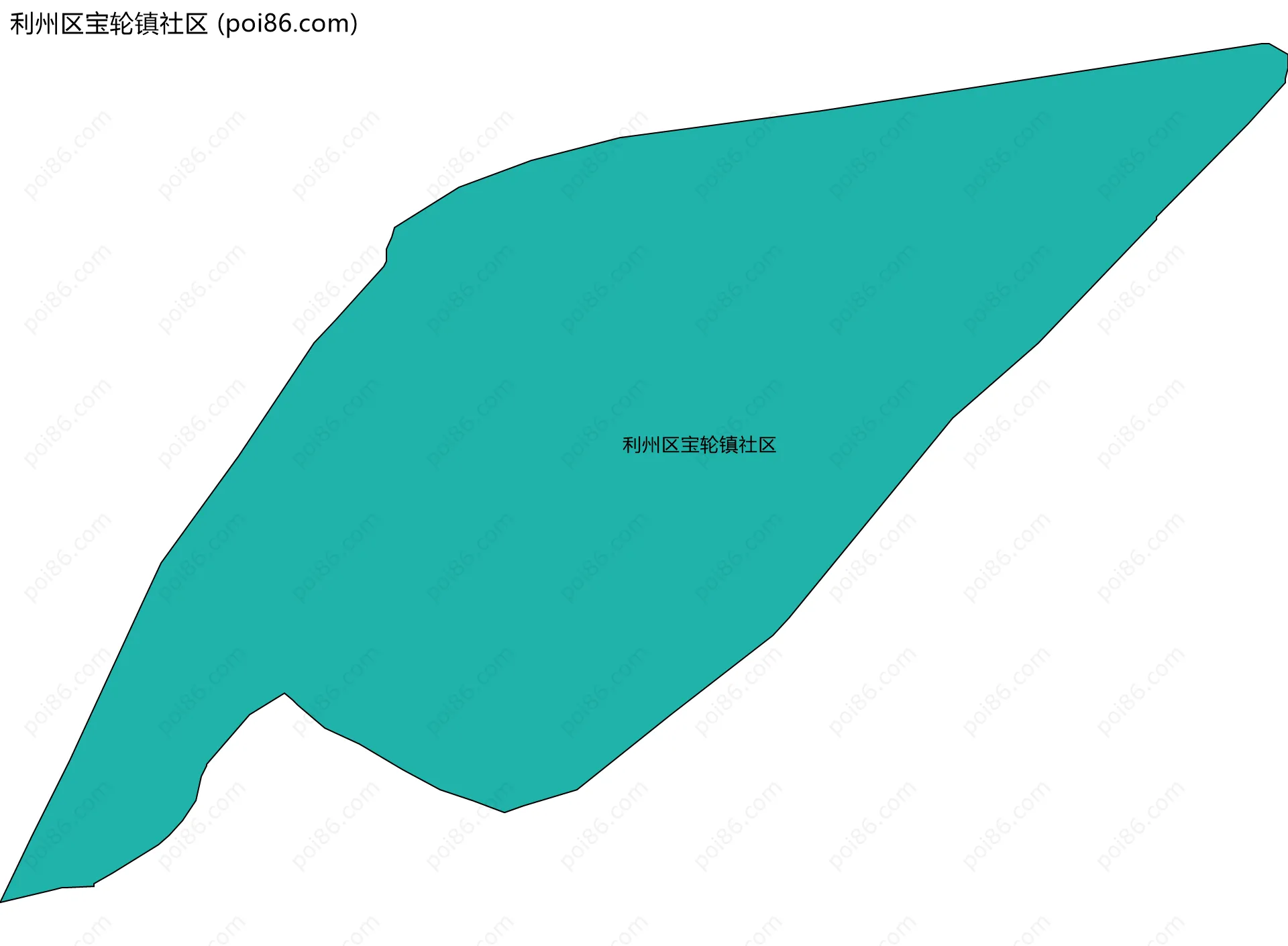利州区宝轮镇社区边界地图