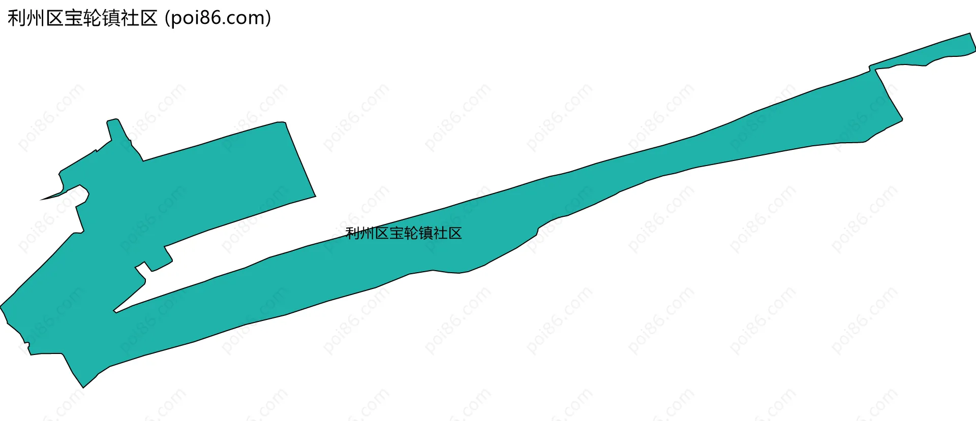 利州区宝轮镇社区边界地图