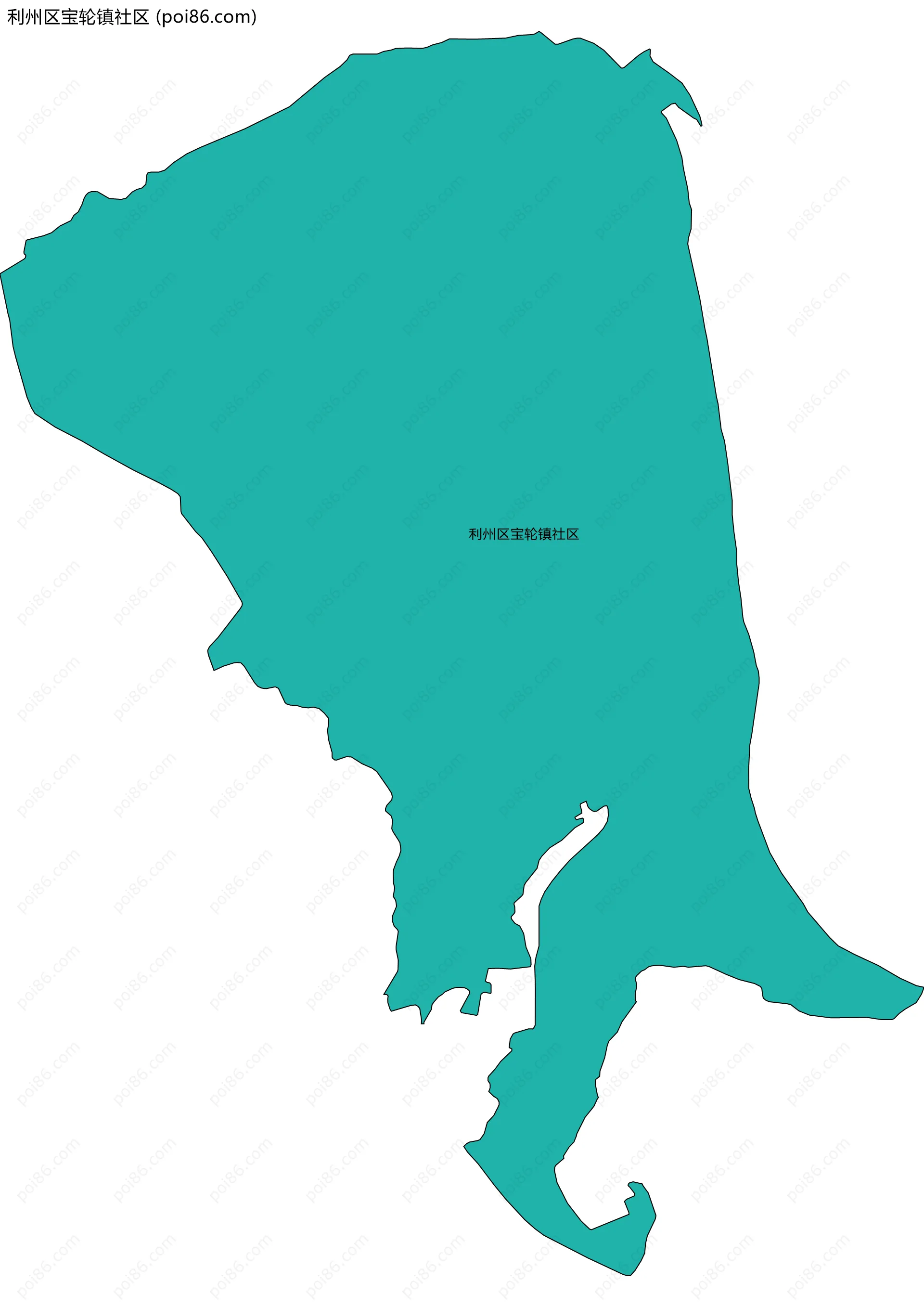 利州区宝轮镇社区边界地图