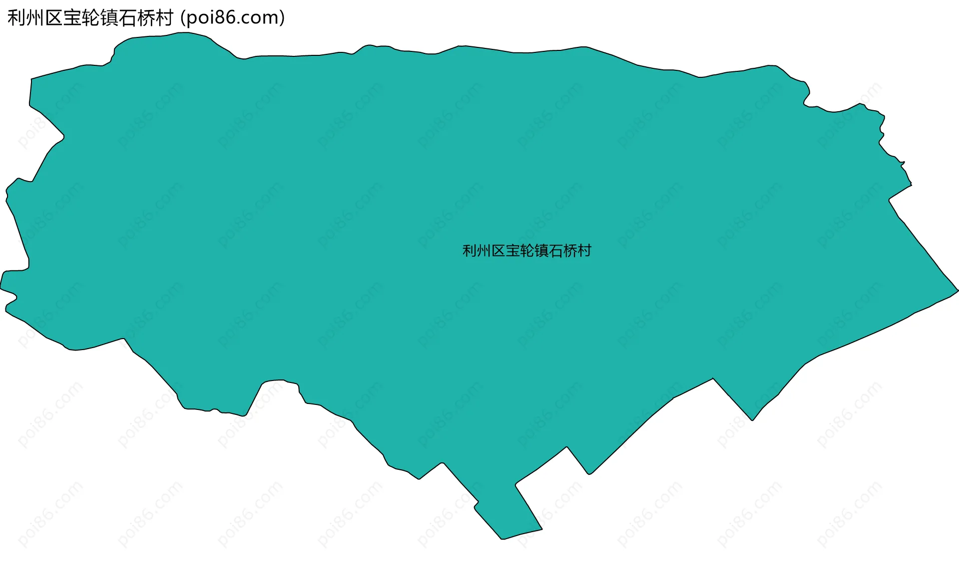 利州区宝轮镇石桥村边界地图