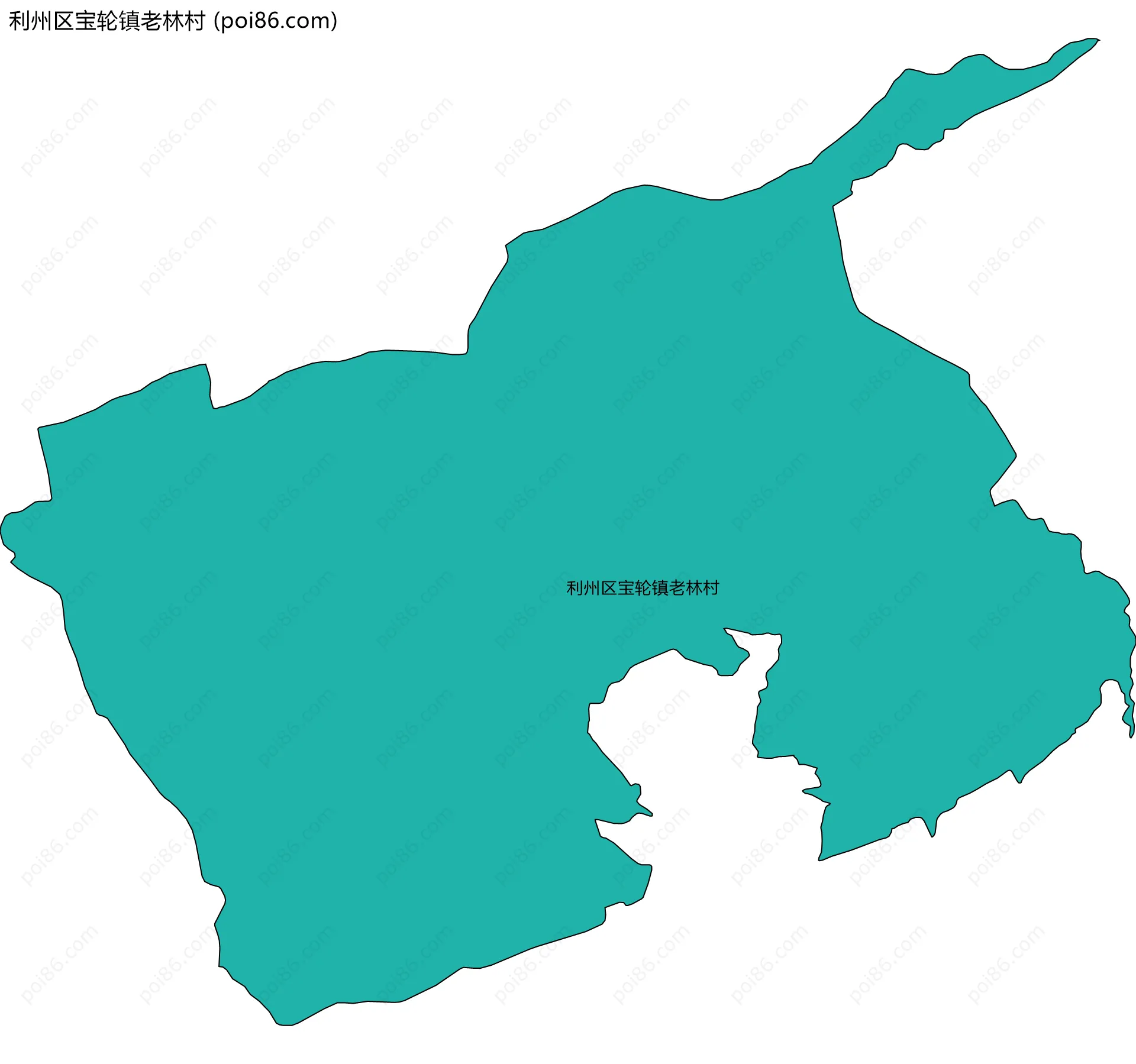 利州区宝轮镇老林村边界地图