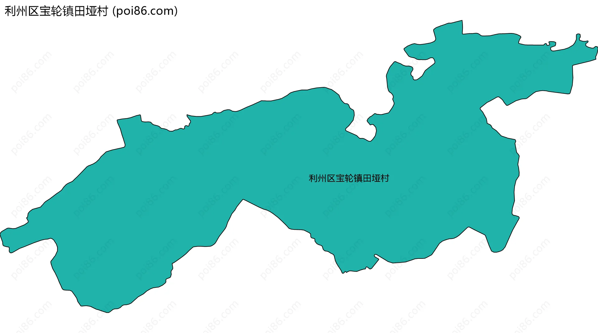 利州区宝轮镇田垭村边界地图