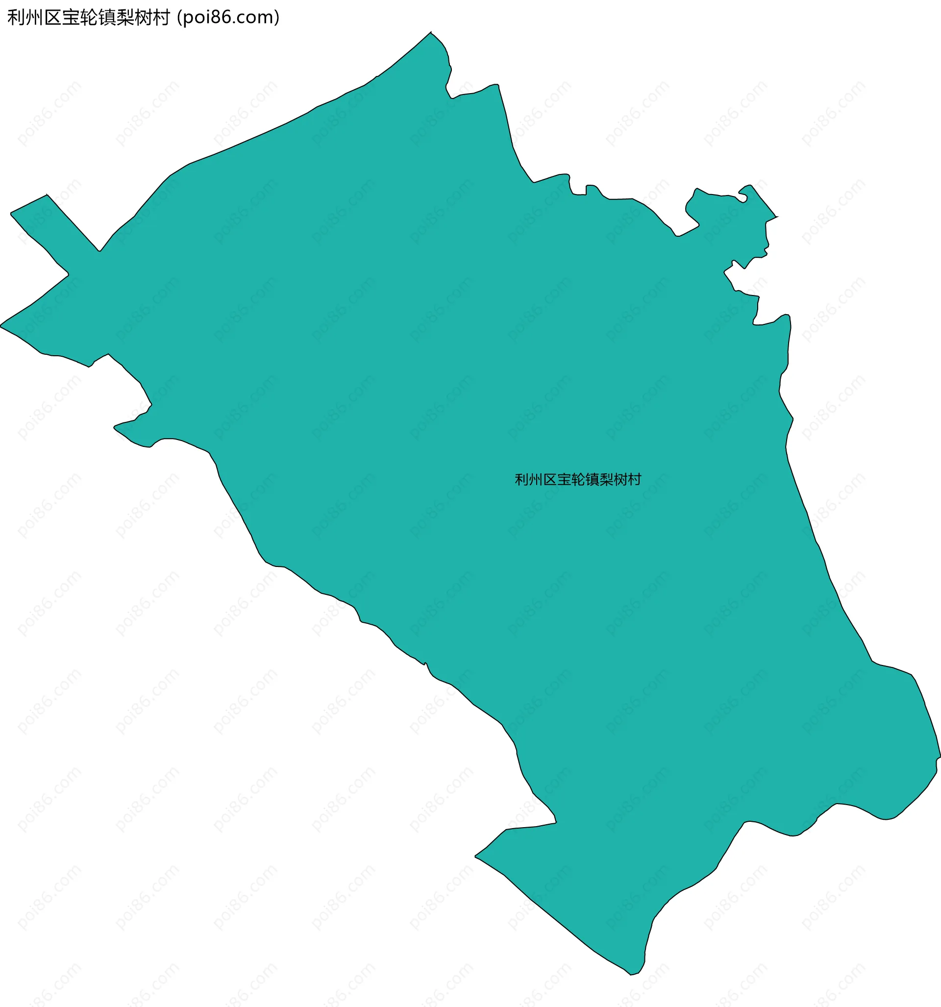利州区宝轮镇梨树村边界地图