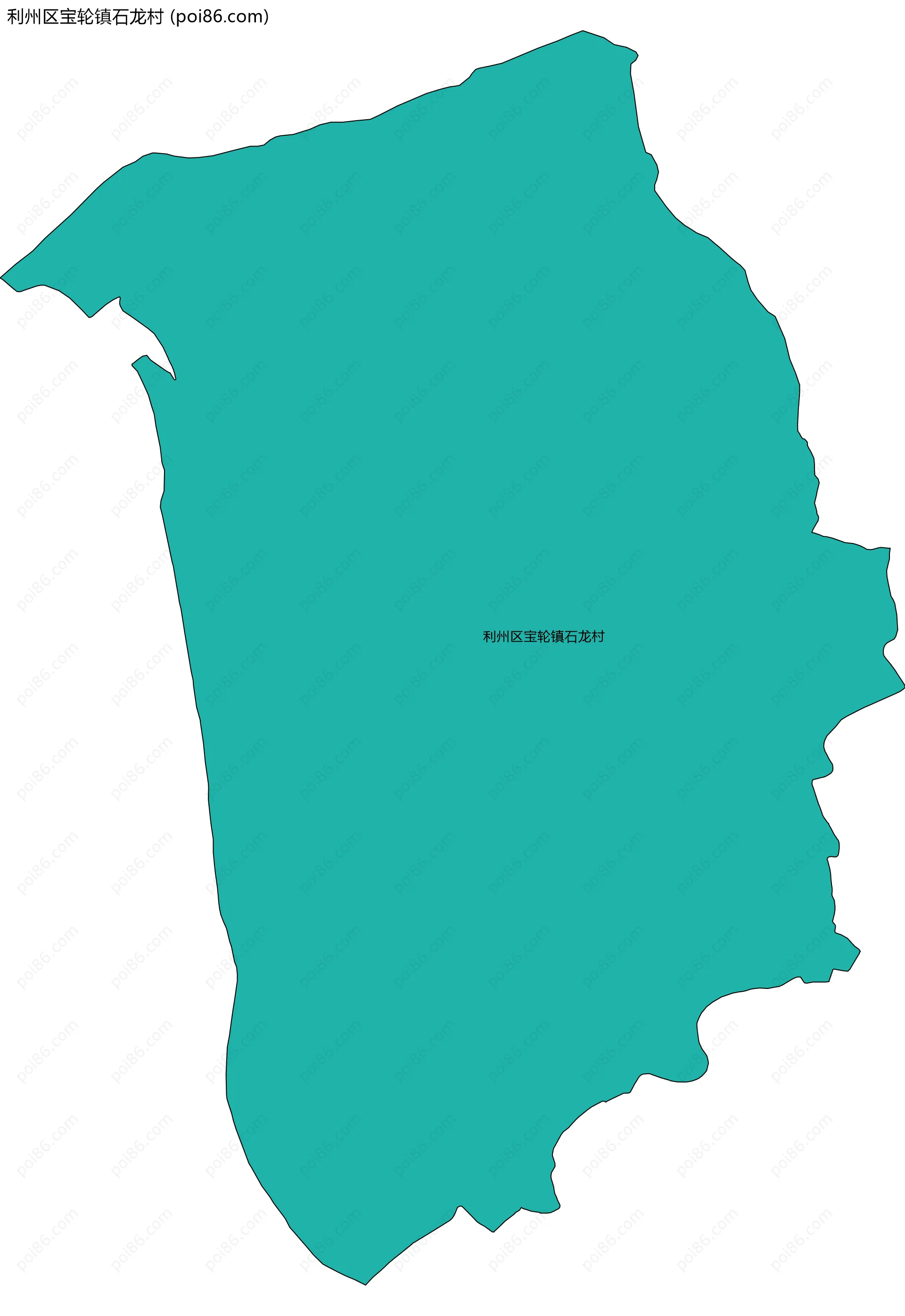 利州区宝轮镇石龙村边界地图